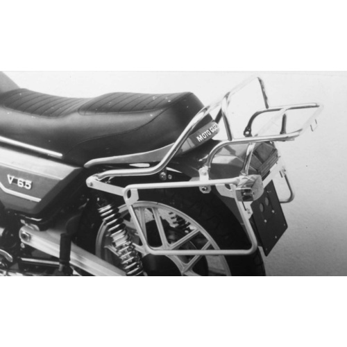 COMPLETE CARRIER SET (SIDE- AND TOPCASE CARRIER) CHROME FOR MOTO GUZZI V 65