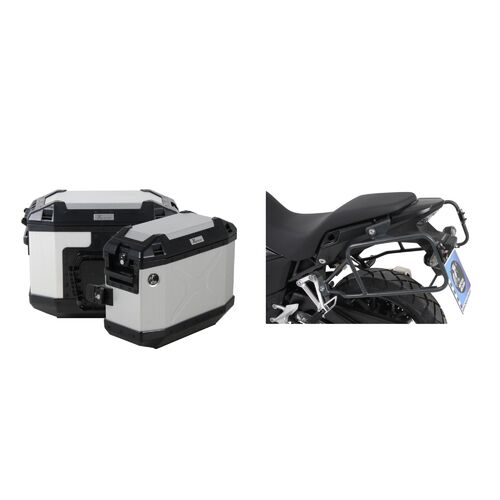 Honda CB 500 X Sidecarrier and Xplorer Silver Luggage Package Deal