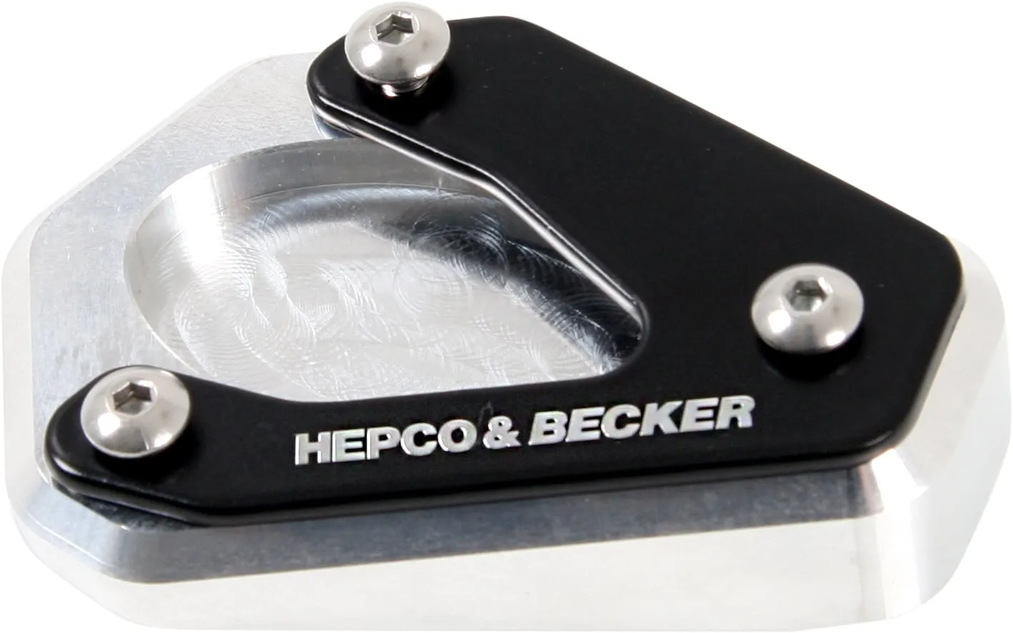 Side stand plate silver/black for Kawasaki ER-6n/6f (2012-2016)