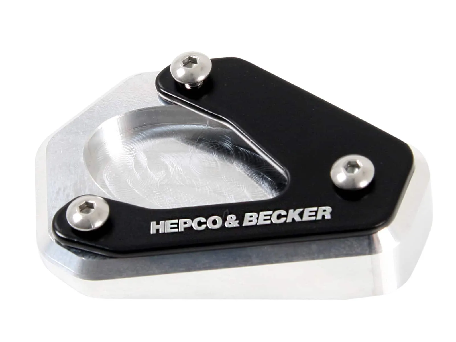 Side stand plate silver/black for Kawasaki Z 900 RS/Cafe (2018-2025) / Z 900 RS SE (2022-2025)