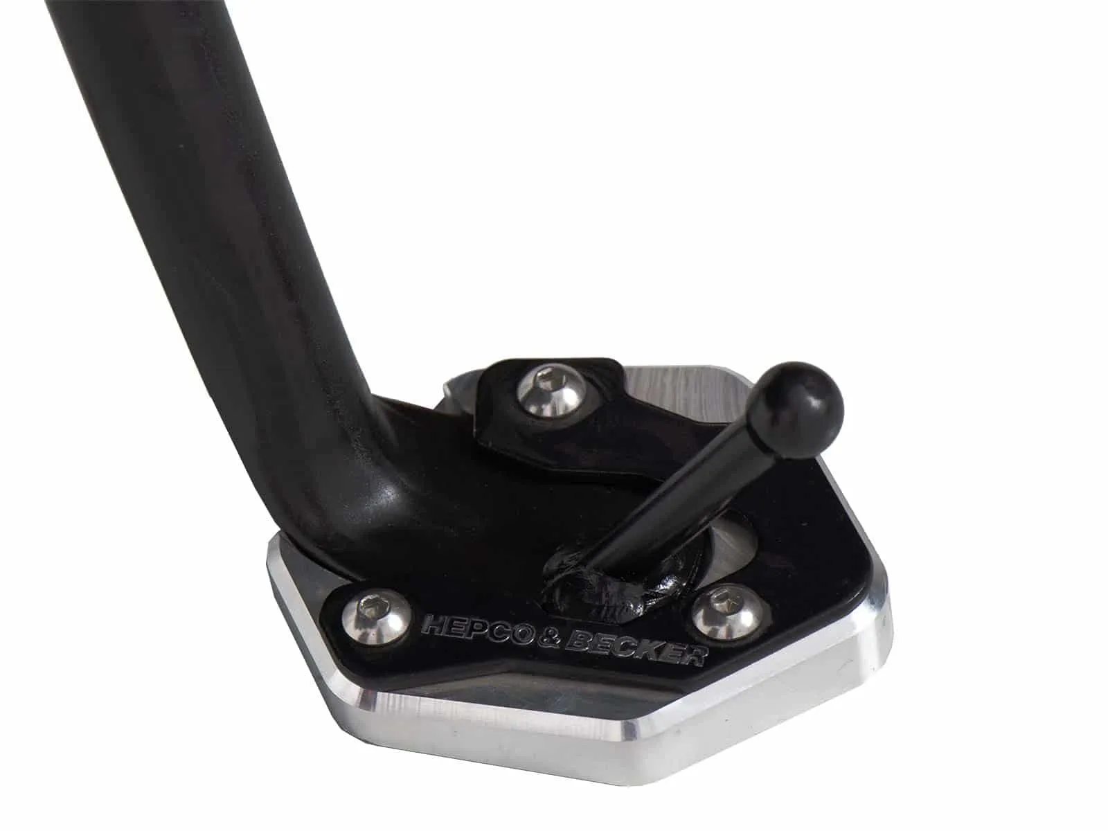 Side stand plate silver/black for Yamaha MT-07 (2021-2024)