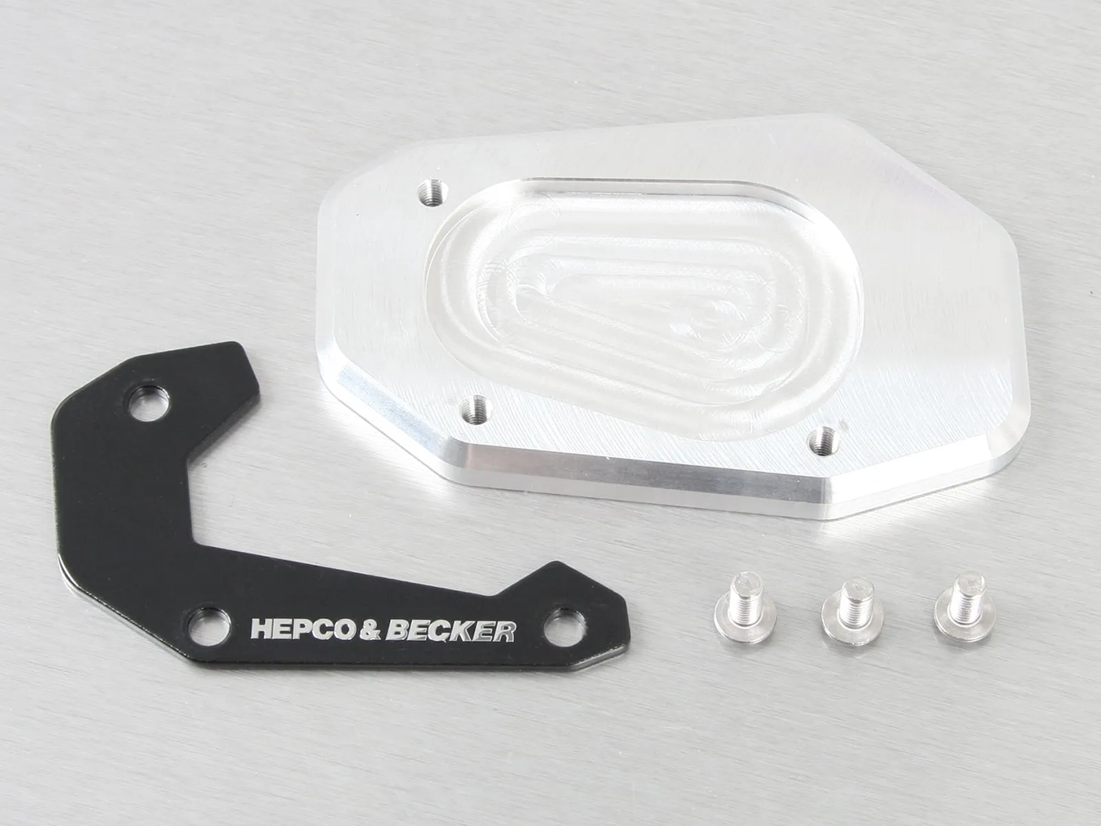 Side stand plate silver/black for BMW R 1200 RT (2005-2013)