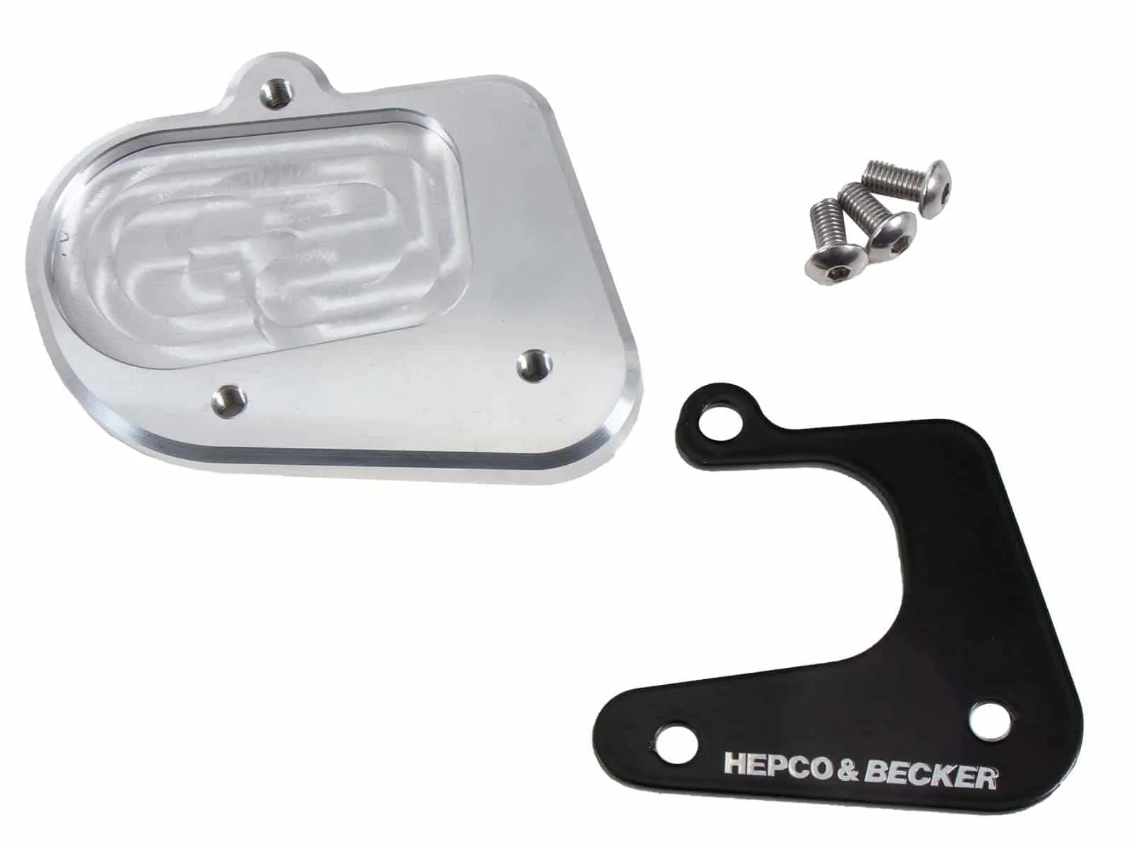 Side stand plate silver/black for BMW F 750 GS (2018-2023)