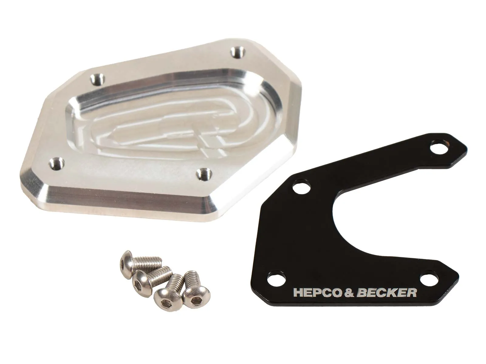 Side stand plate silver/black for KTM 1290 Super Adventure (2015-2020)