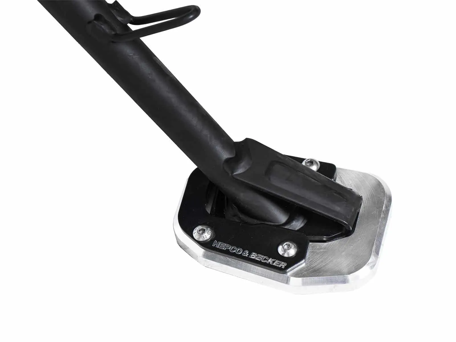 Side stand plate silver/black for Ducati Monster 1200 R (2016-2020)
