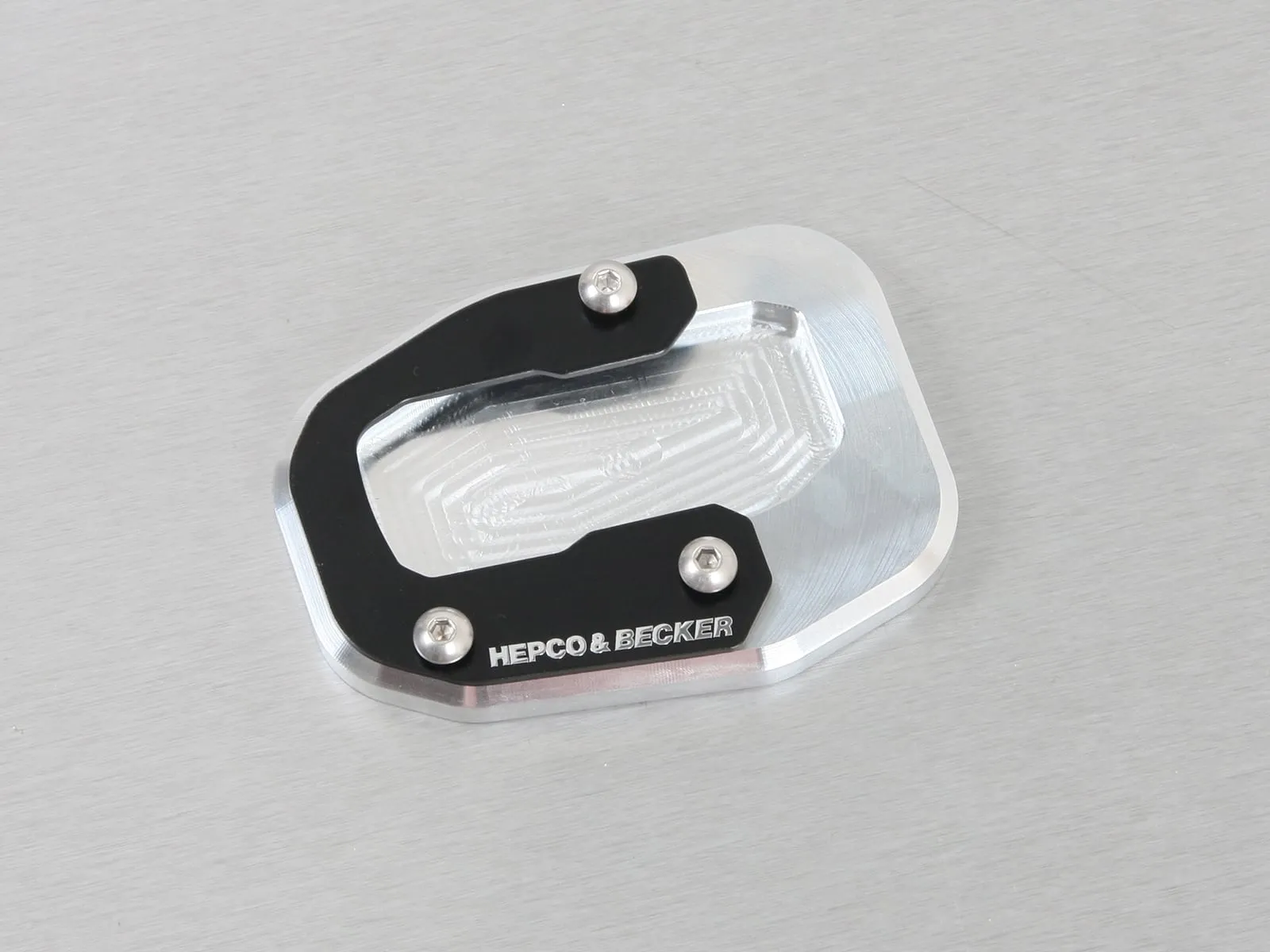 Side stand plate silver/black for Ducati Monster 821 (2018-2020)