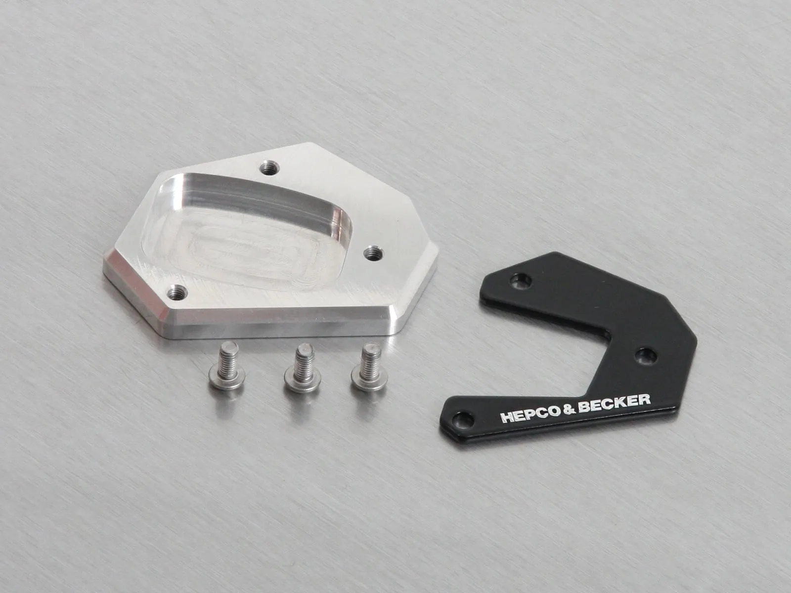 Side stand plate silver/black for Honda CB 500 X (2019-2023)