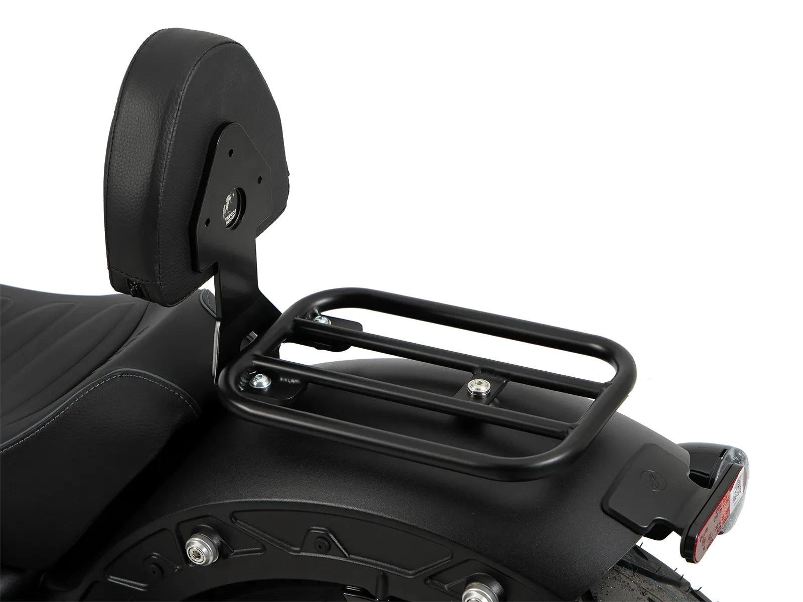 Driver's backrest with upholstery for combination with solo rack for Indian Scout Sixty Classic (2025-)