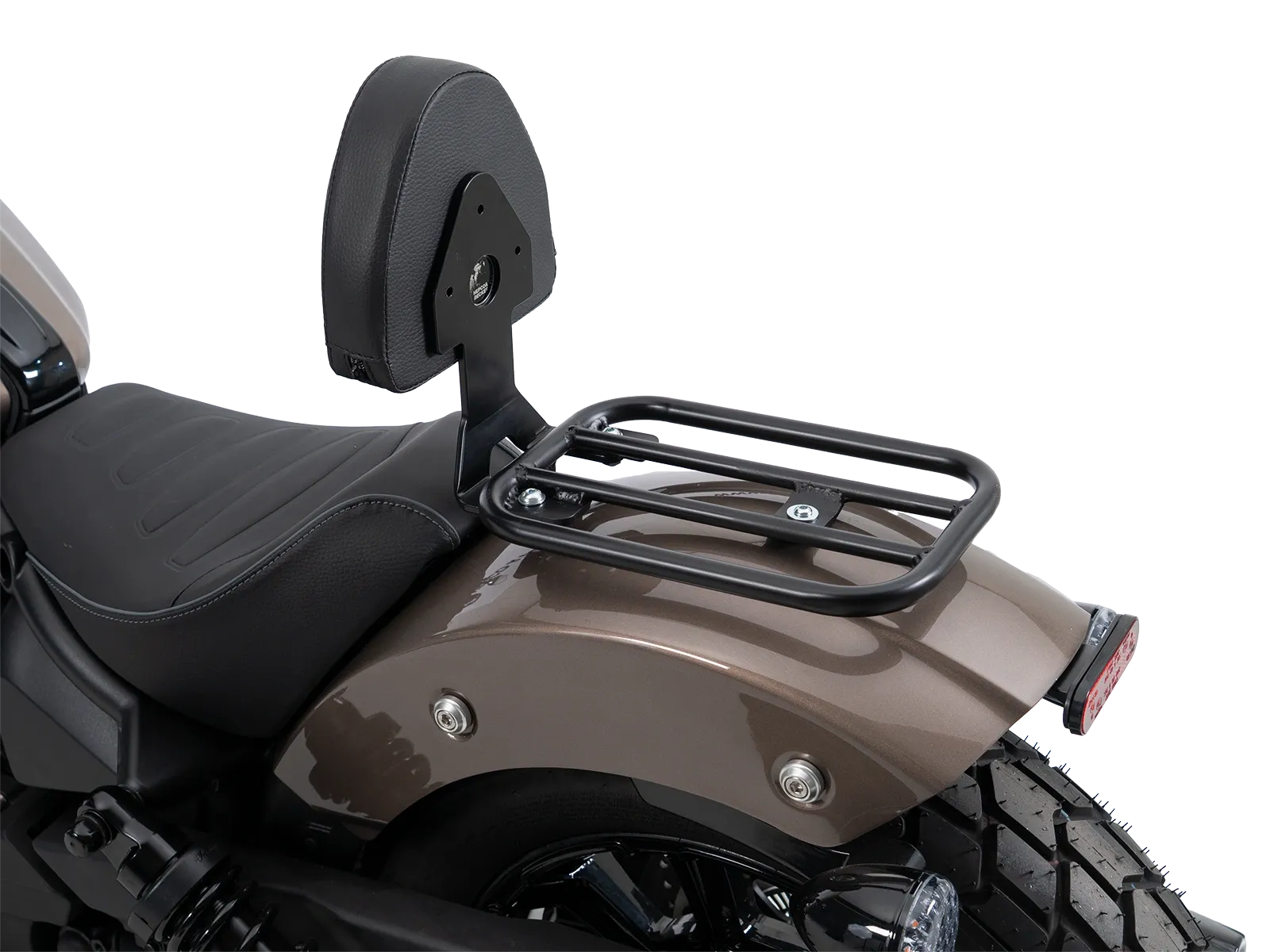 Driver's backrest with padding for combination with solo rack for Indian Scout Bobber (2025-)