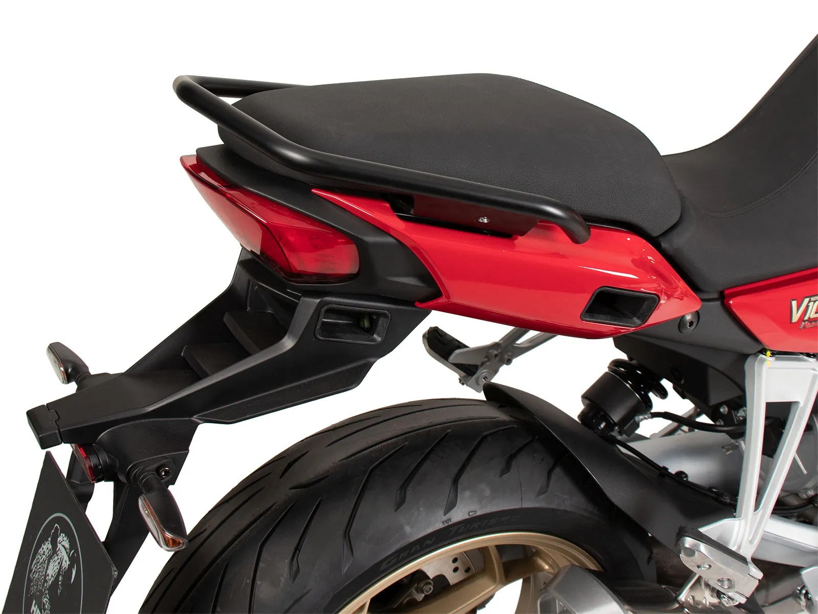 Passenger grab handle black for Moto Guzzi V100 Mandello / S (2022-)