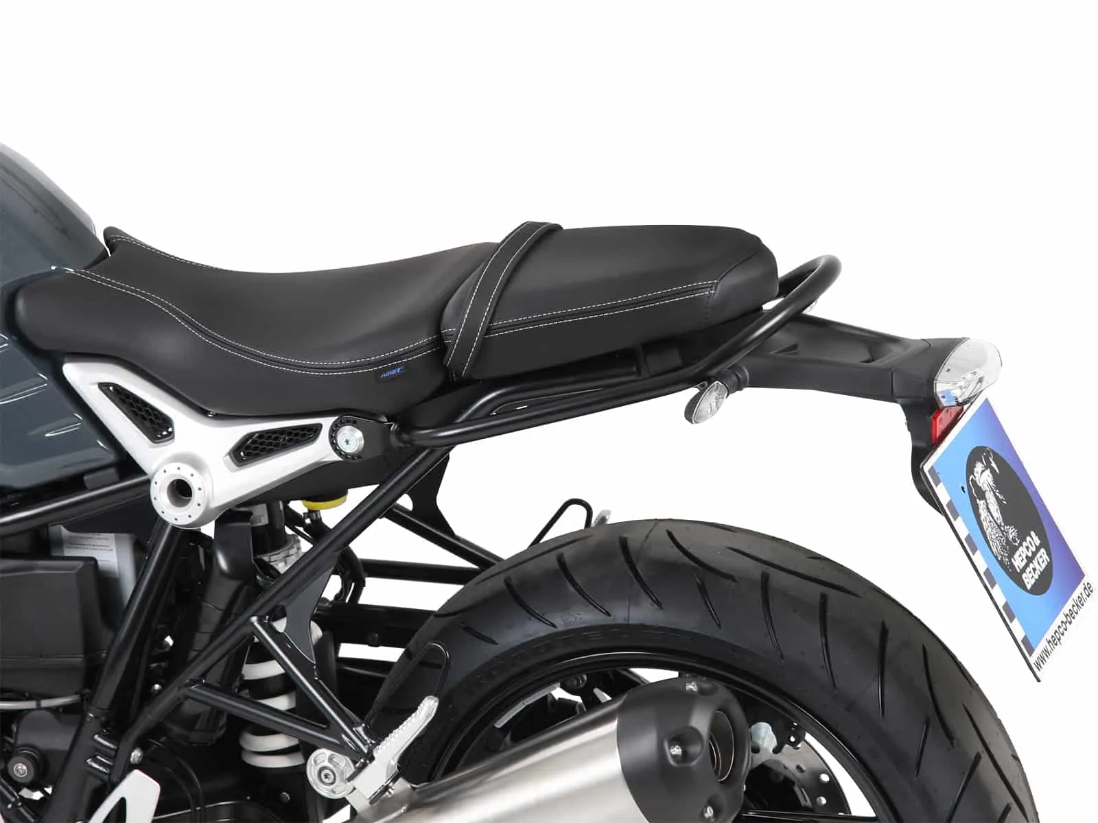 Black pillion grab handle for BMW R nineT Pure (2017-2023)