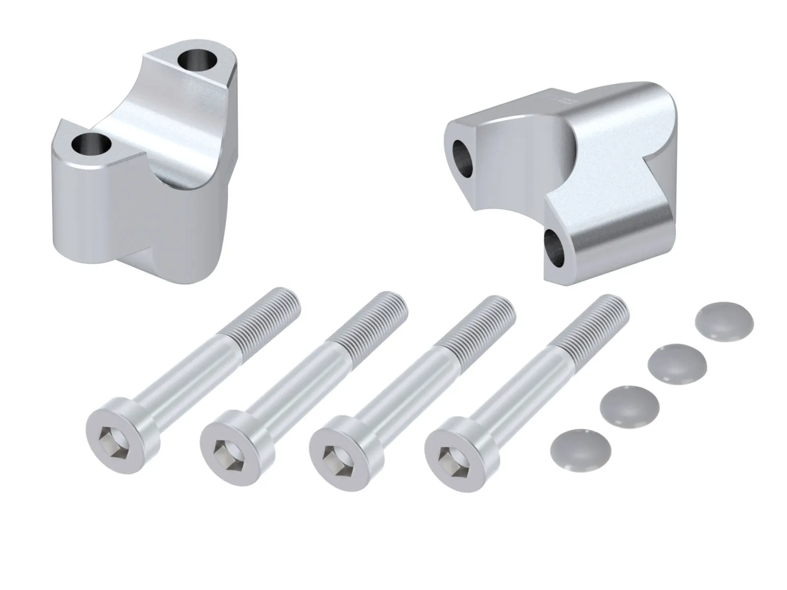 Handlebar riser for KTM 1290 Super Adventure (2017-2024), 25mm high - silver