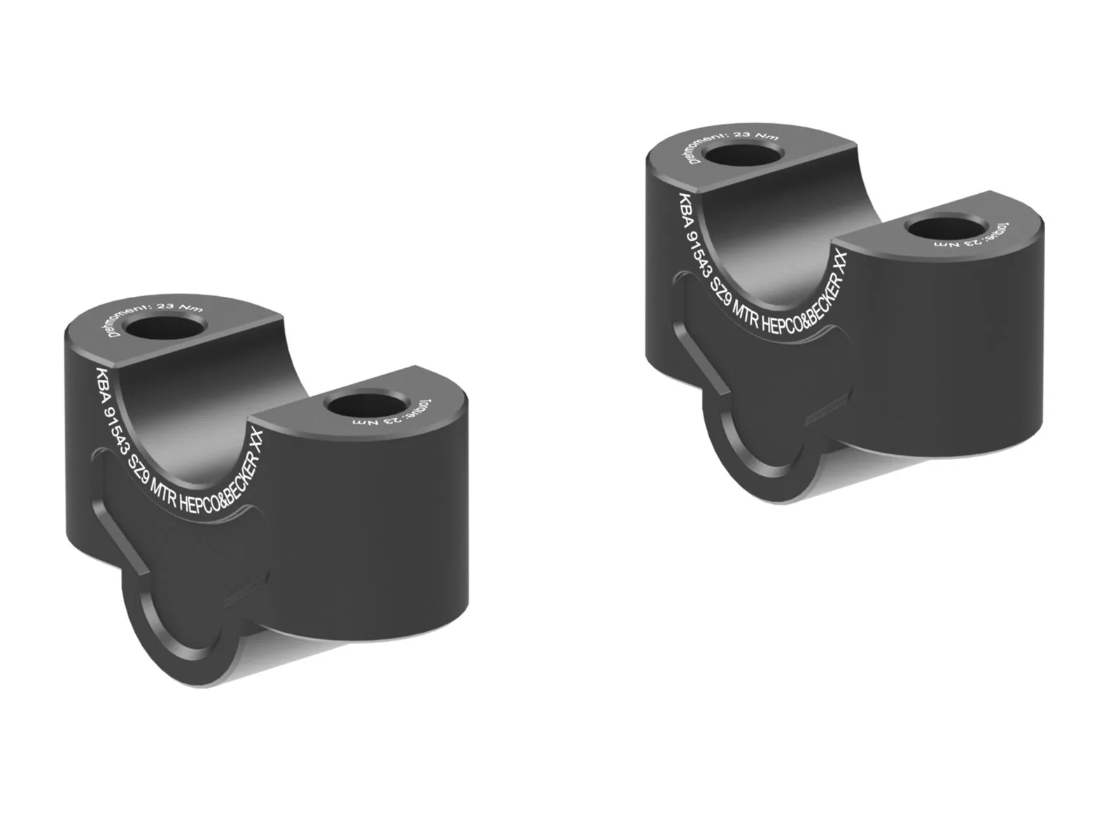 Handlebar riser 25 mm black incl. holder for front mask for Kawasaki Z 900 / SE (2017-2024)