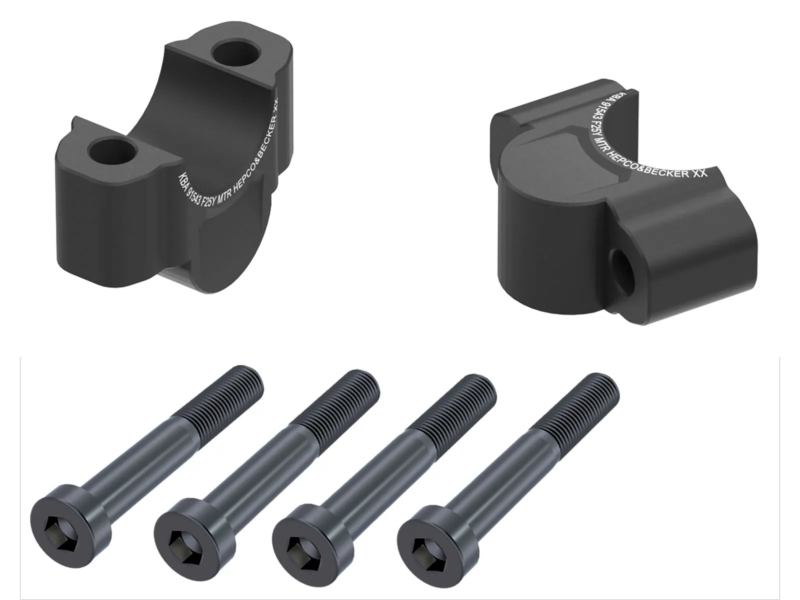 Handlebar riser for Yamaha MT-07 (2021-2024), 25 mm - black