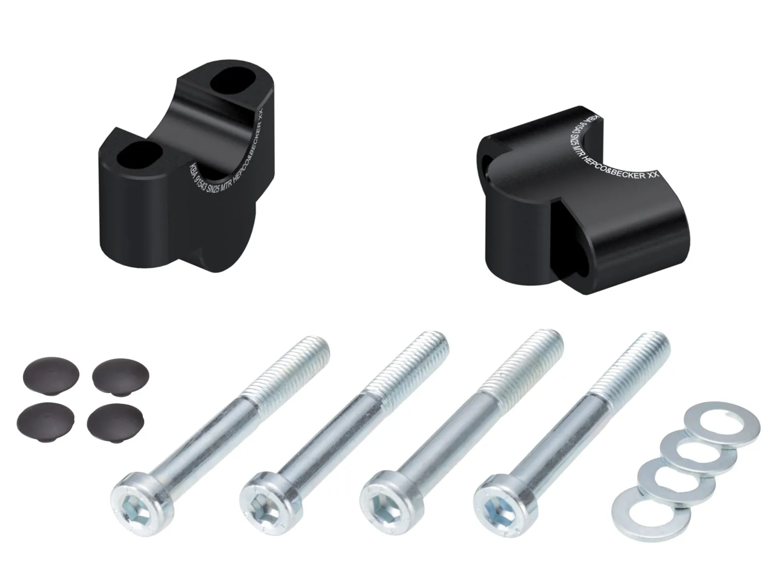 Handlebar riser for Honda CB 600 F Hornet (2007-2015), 25mm high - Black
