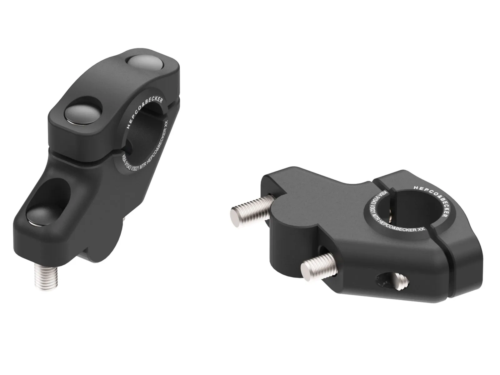 Handlebar riser with offset for Kawasaki Eliminator 500 (2024 - ), 30mm high, 21mm back - Black