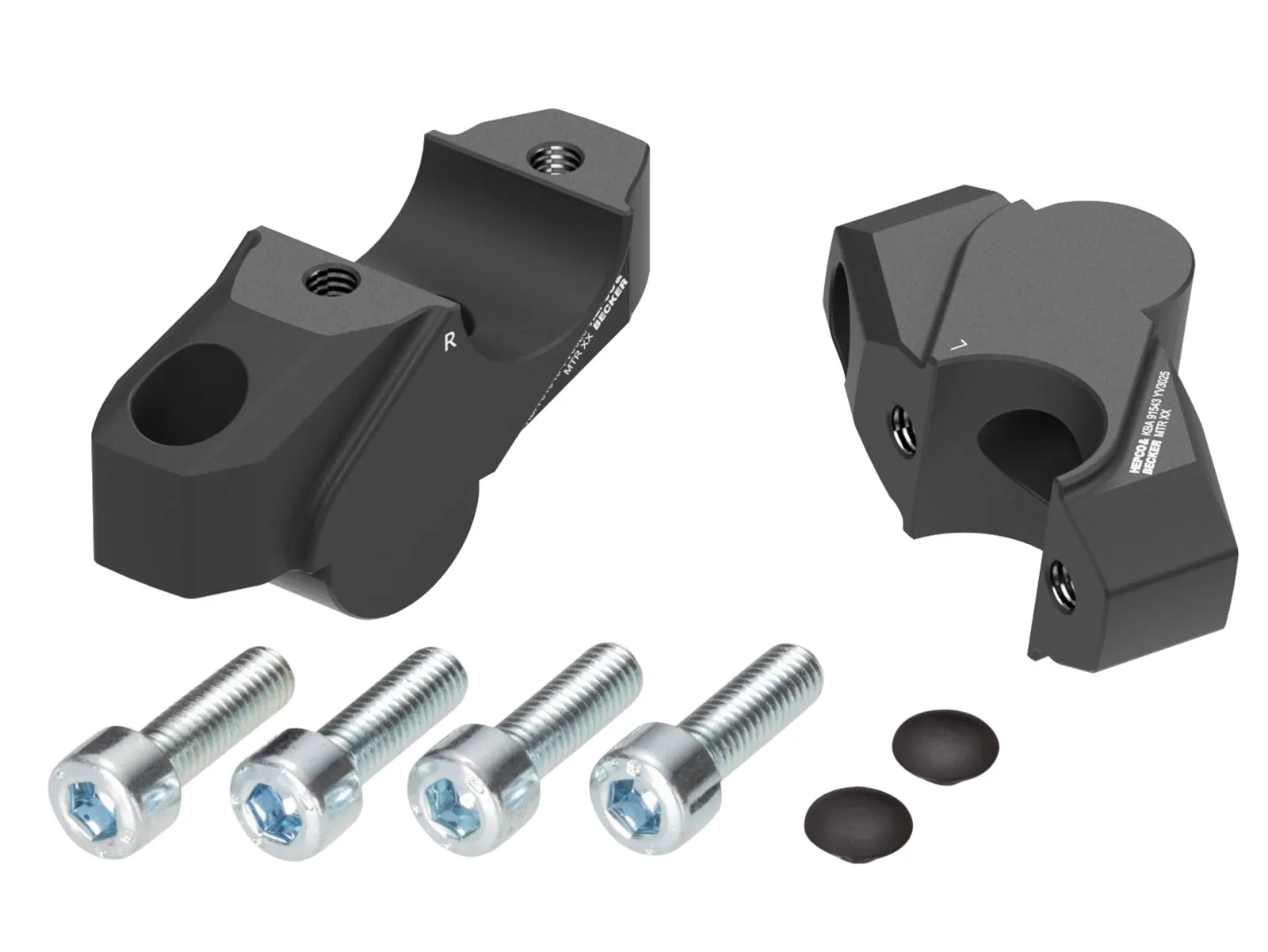 Handlebar riser with offset 30 mm high, 25 mm back, black for Yamaha MT-09 SP (2018-2020)