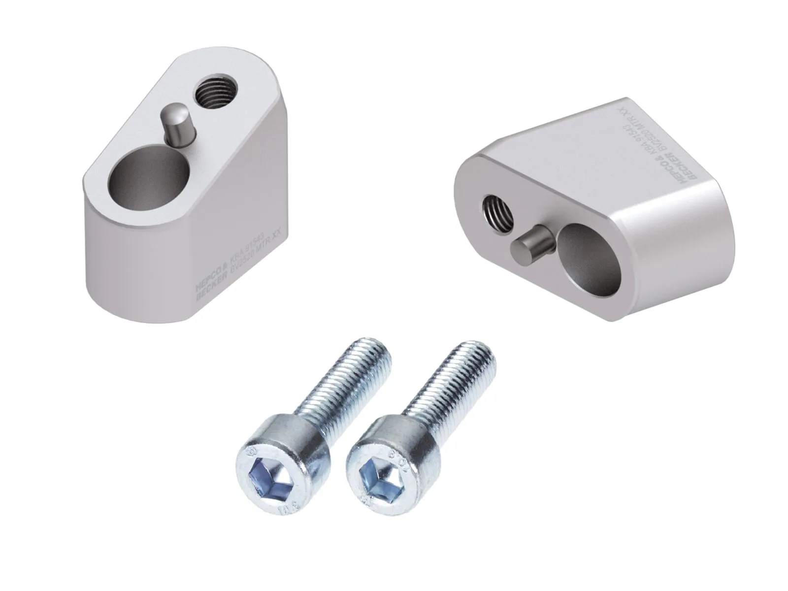 Handlebar riser with offset 30 mm high, 20 mm back, silver for Triumph Tiger Explorer 1200 (2012-2020)