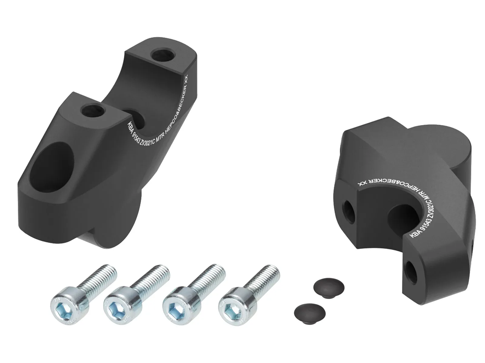 Handlebar riser with offset 30 mm high, 21 mm back, black for Honda CMX 1100 Rebel / DCT (2021-2024)