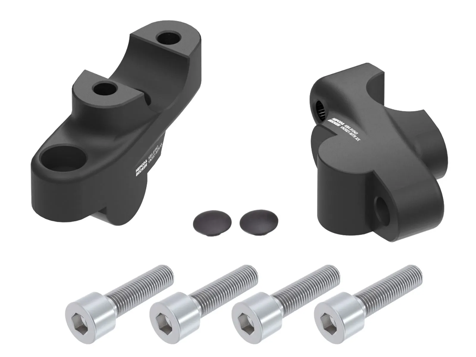 Handlebar riser with offset for Honda CBF 600 S/N (2008-2013), 30mm high, 21mm back - Black