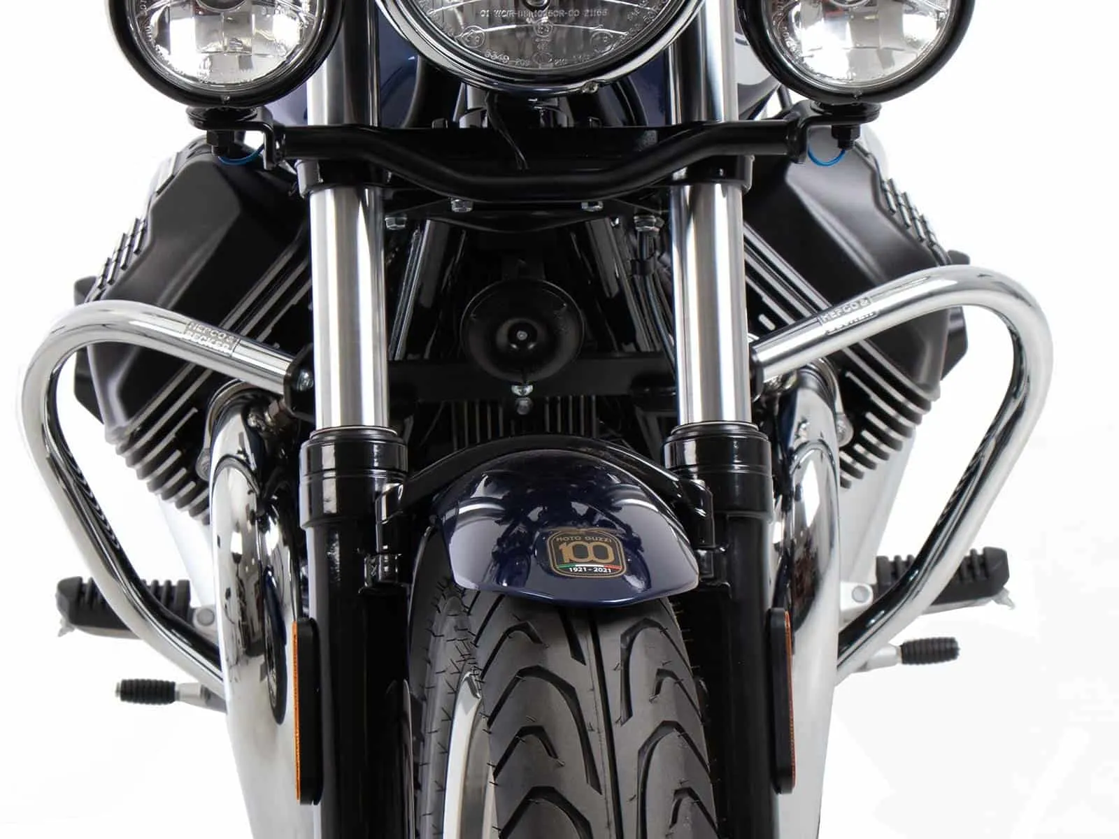 Chrome engine guard for Moto Guzzi V7 Special/Stone/Centenario (850 cc) (2021-2024)