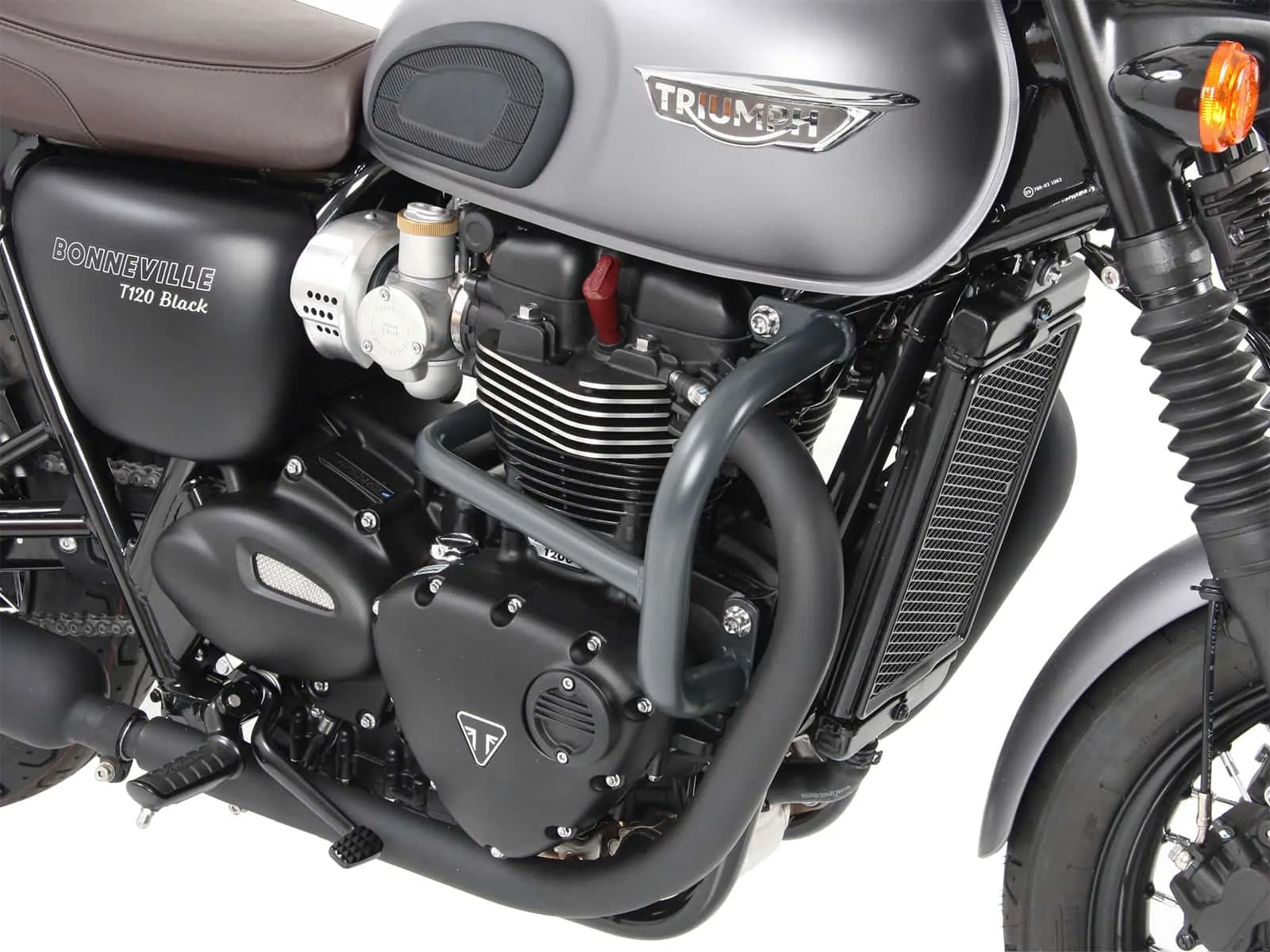Chrome engine guard for Triumph Bonneville T 120/Black (2016-)
