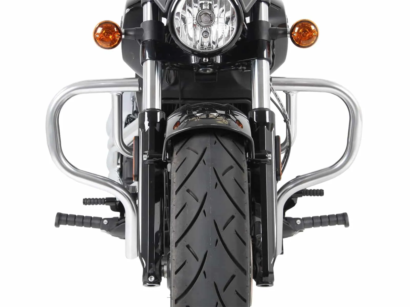 Chrome engine guard for Indian Scout Bobber / Sixty / Twenty / Rogue (2017-2024)
