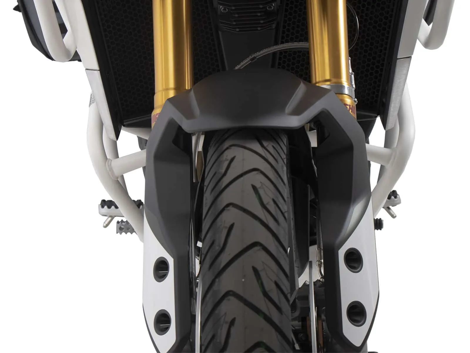 White engine guard for Triumph Tiger 850 Sport (2021-2024)