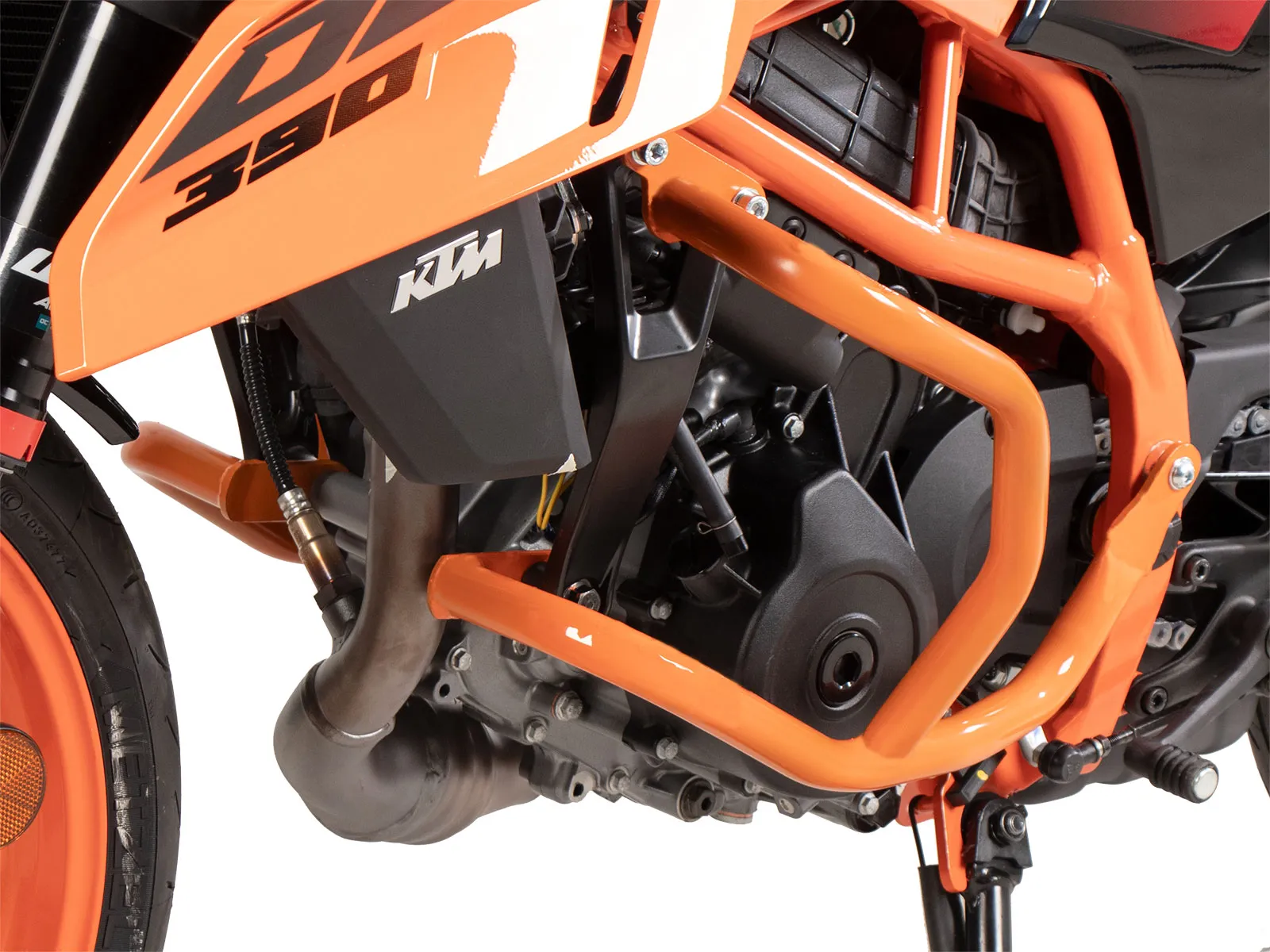 Orange engine guard for KTM 390 Duke (2024-)