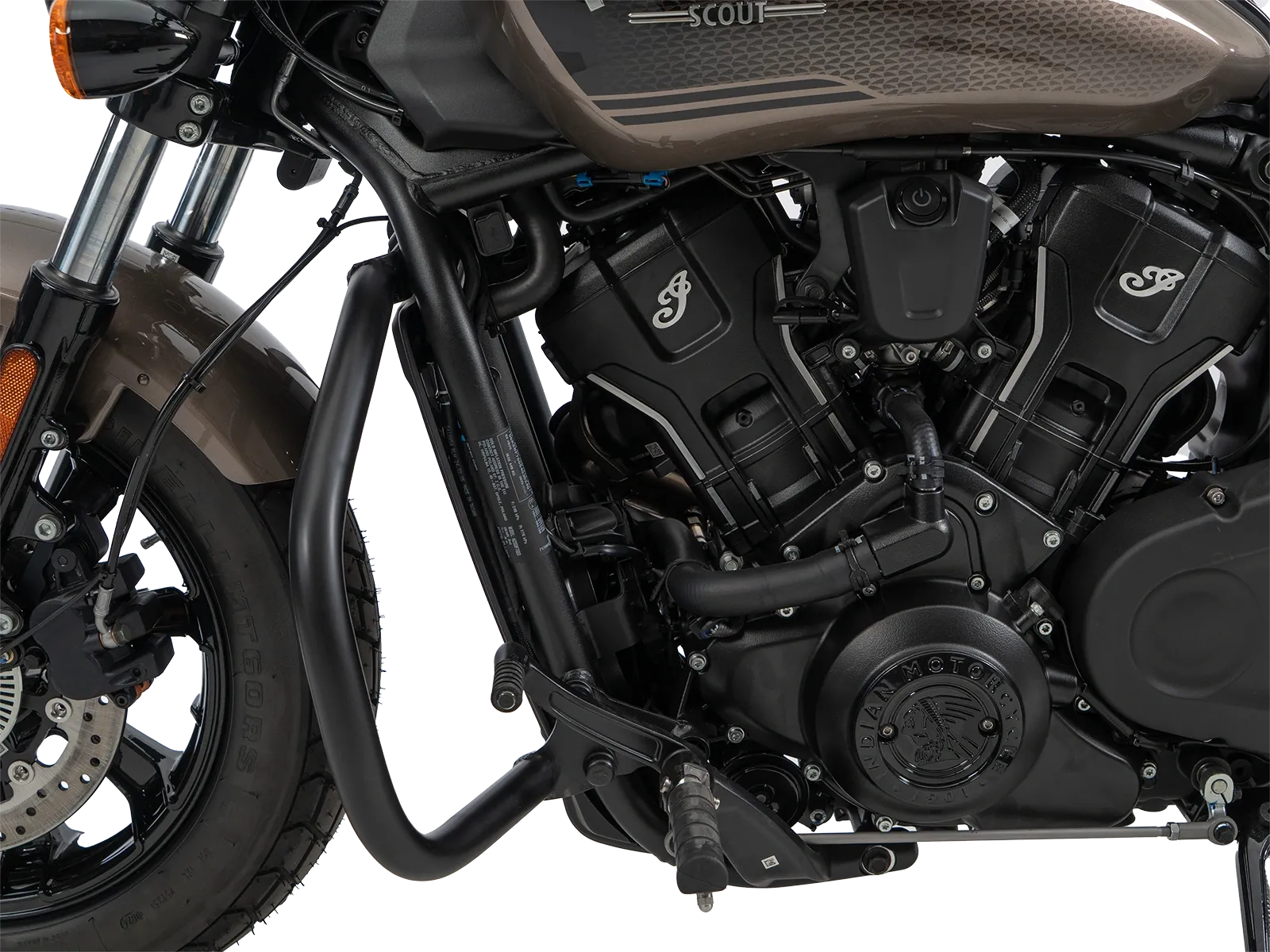 Engine guard black for Indian Sport Scout Sixty (2026-) (for forward-mounted footrest system)