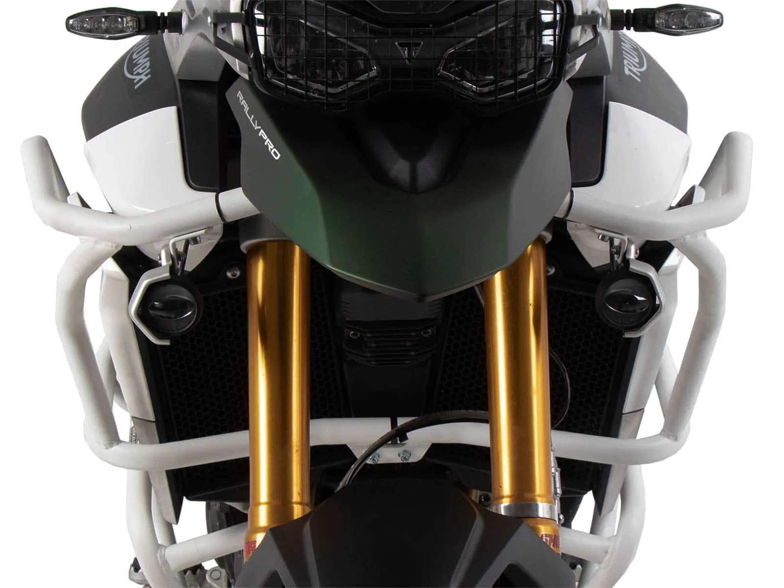 Tank protection bar "Solid" white for Triumph Tiger 850 Sport (2021-2024)