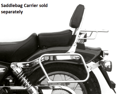 Sissybar with luggage rack chrome for Honda CA 125 Rebel (1995-2001)/CMX 250 Rebel (1996-2001)
