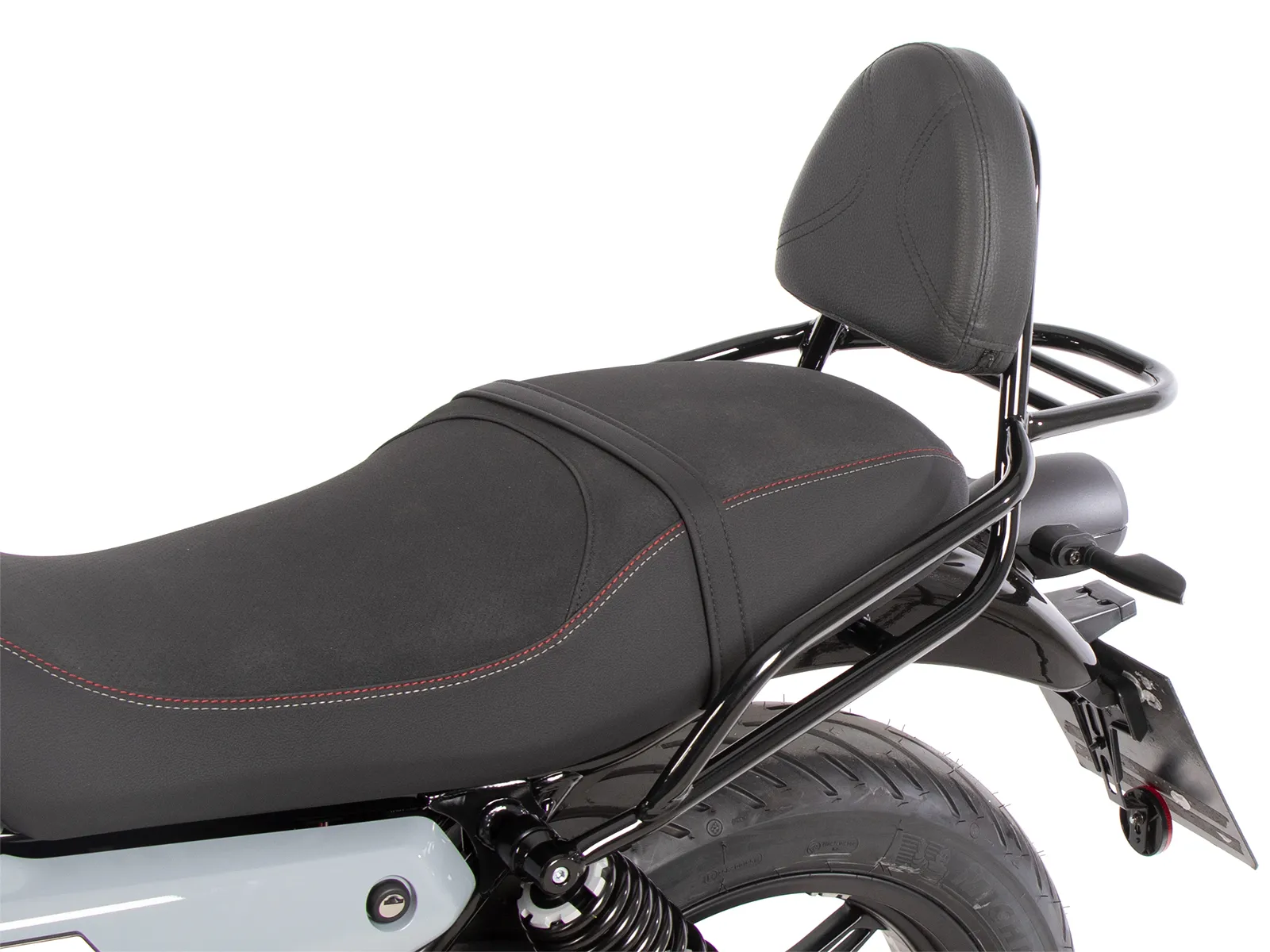Sissybar with luggage rack black for Moto Guzzi V7 Stone (2025-)