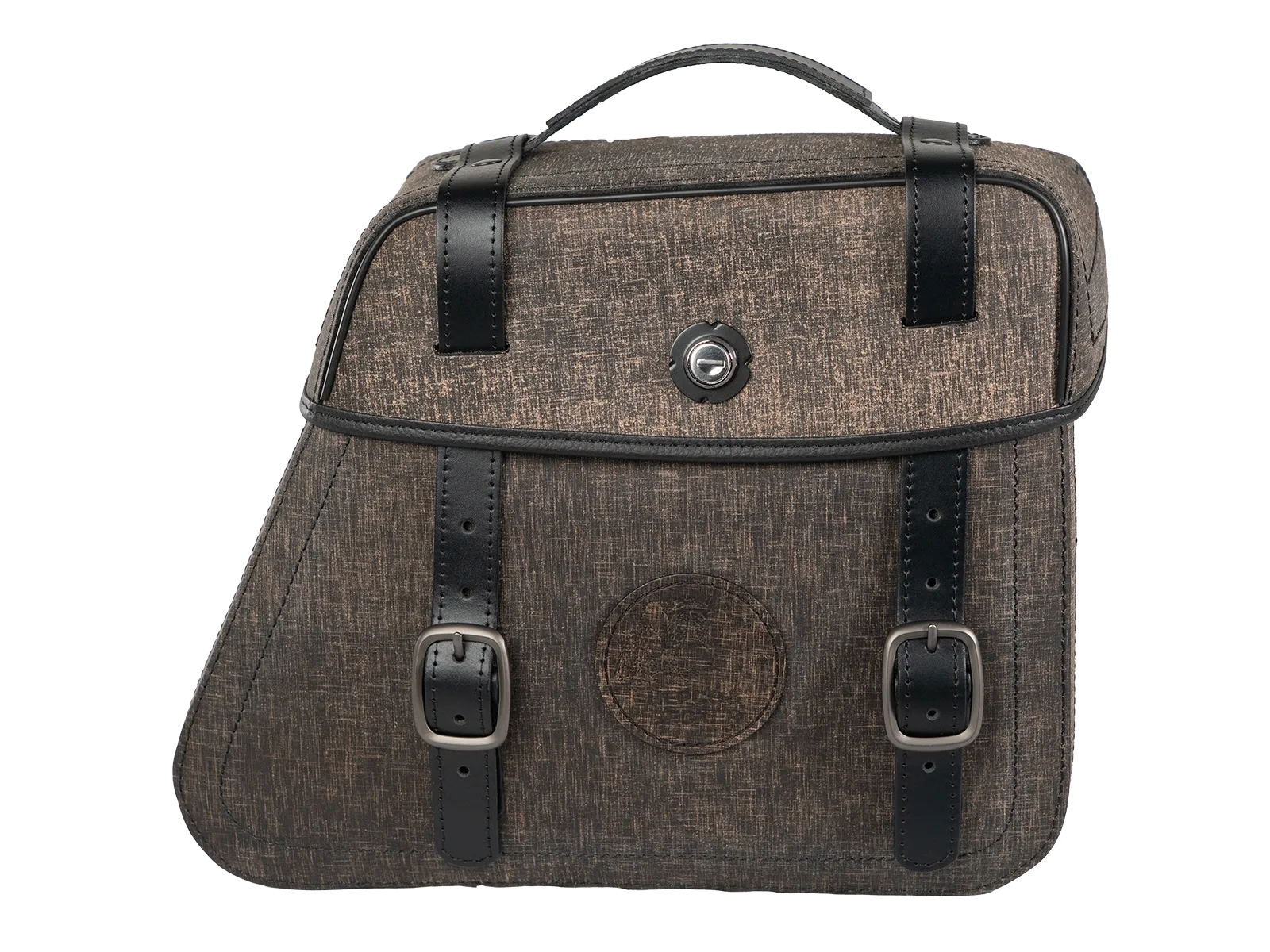 Leather single bag Rugged brown right for cutout