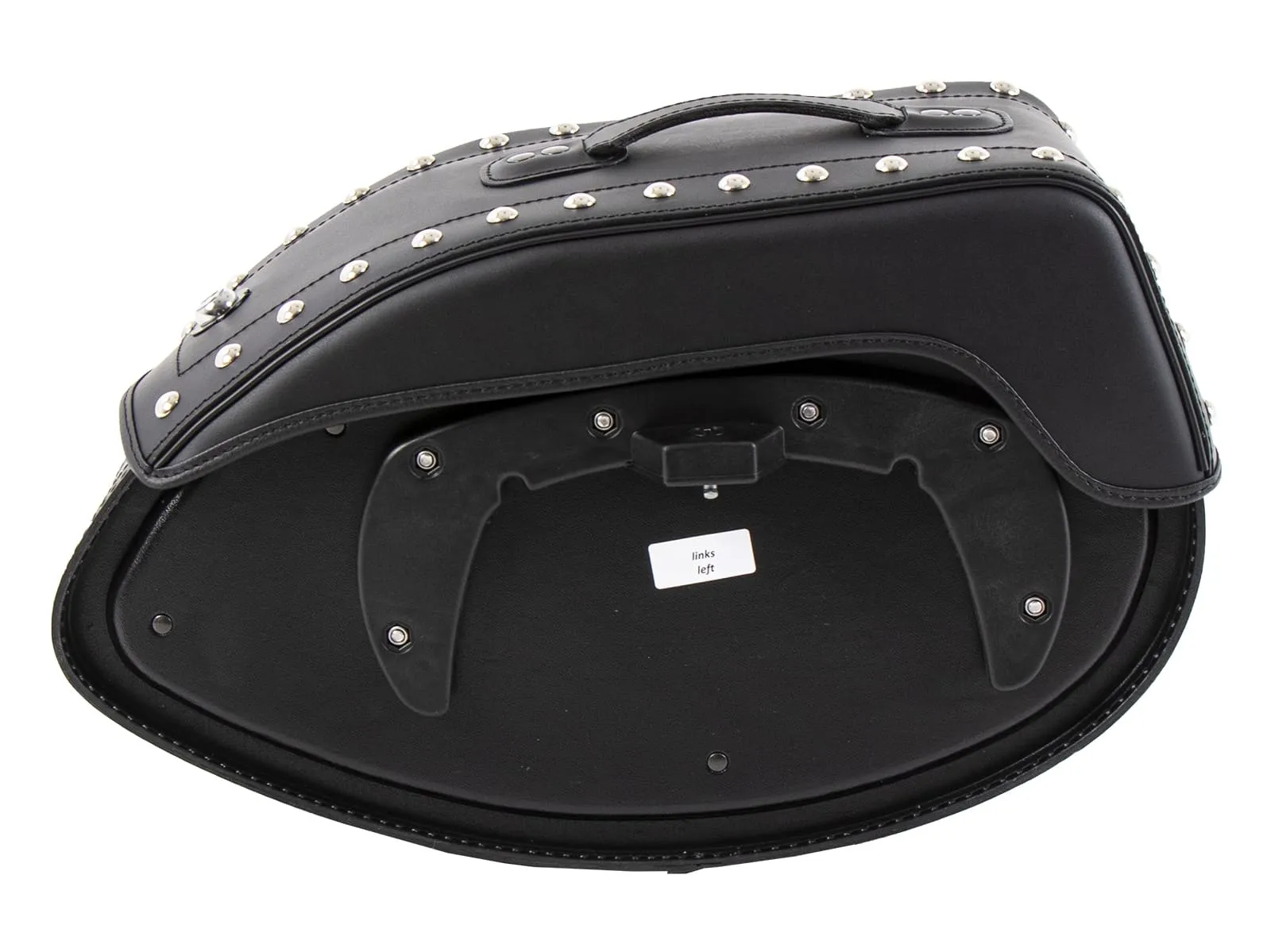 Leather single bag Ivory black left for C-Bow holder