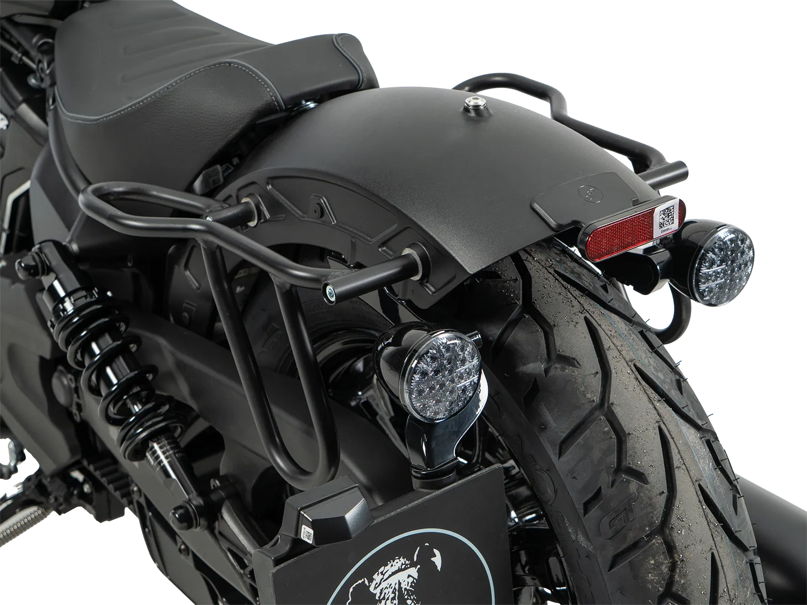 Leather bag holder cutout black for Indian Sport Scout Sixty (2026-)