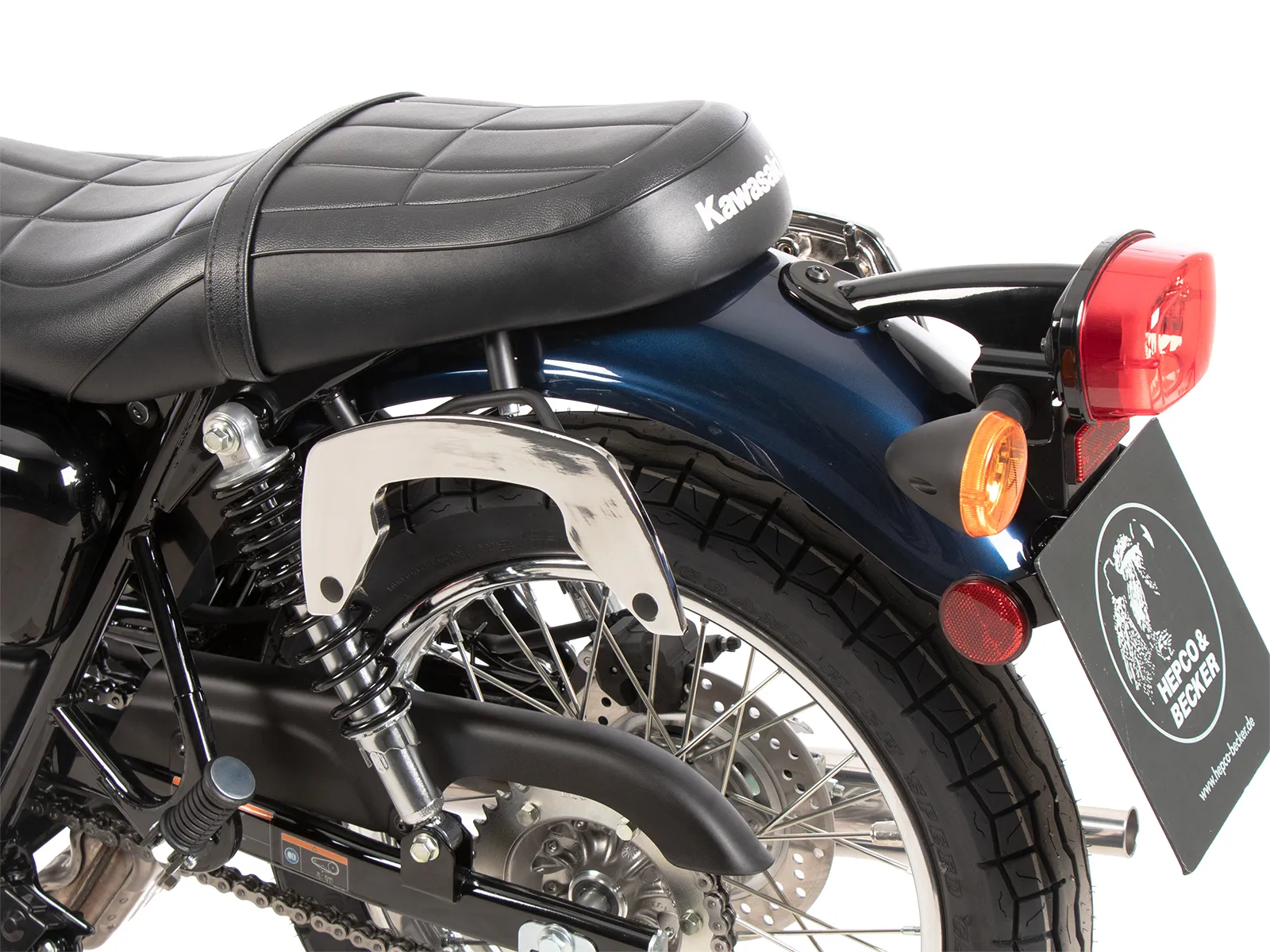 C-Bow side carrier chrome for Kawasaki W230 / Meguro S1 (2025-)