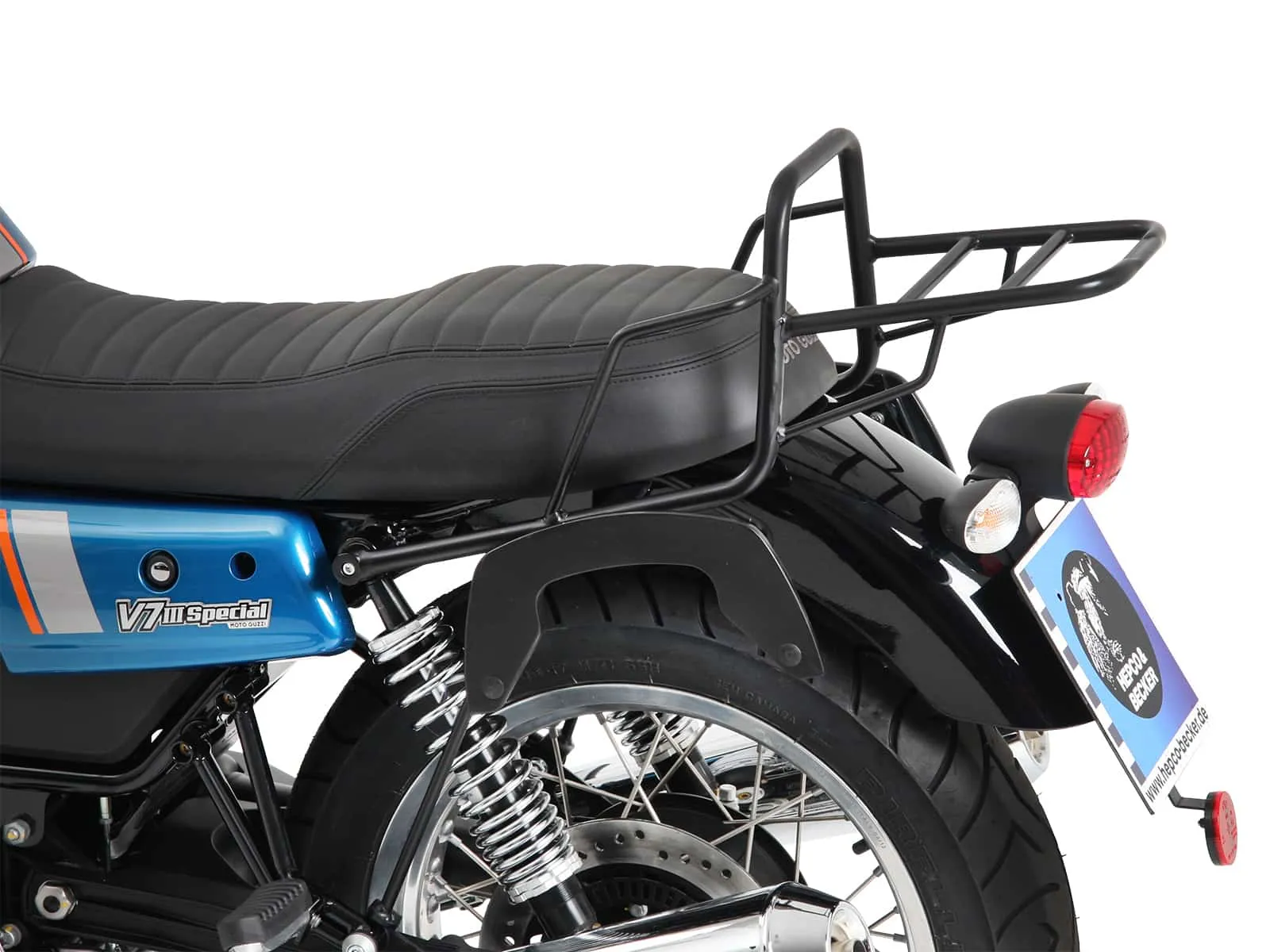 C-Bow side carrier chrome for Moto Guzzi V7 III (Carbon, Milano, Rough) (2018-2020)