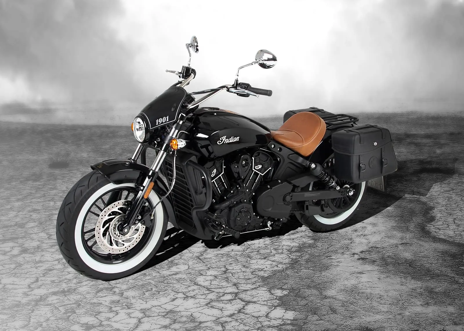 C-Bow side carrier black for Indian Scout/Sixty (2015-2024)