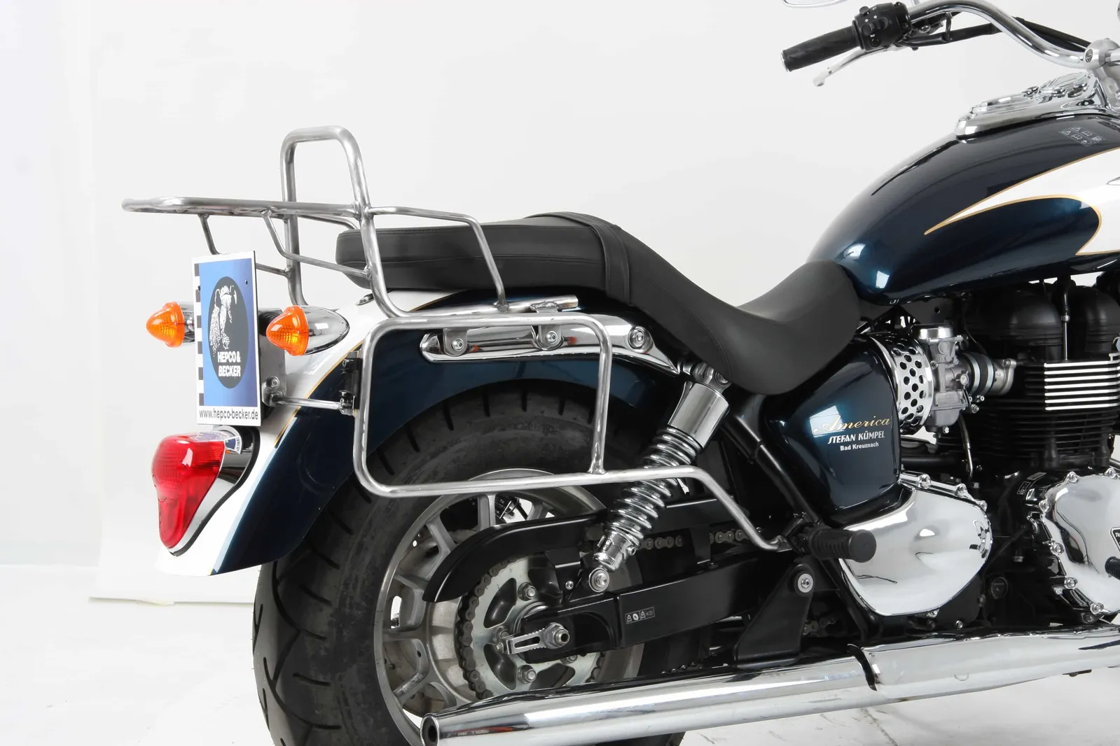 Side case carrier bolted chrome for Triumph Bonneville Speedmaster (2011-2017)