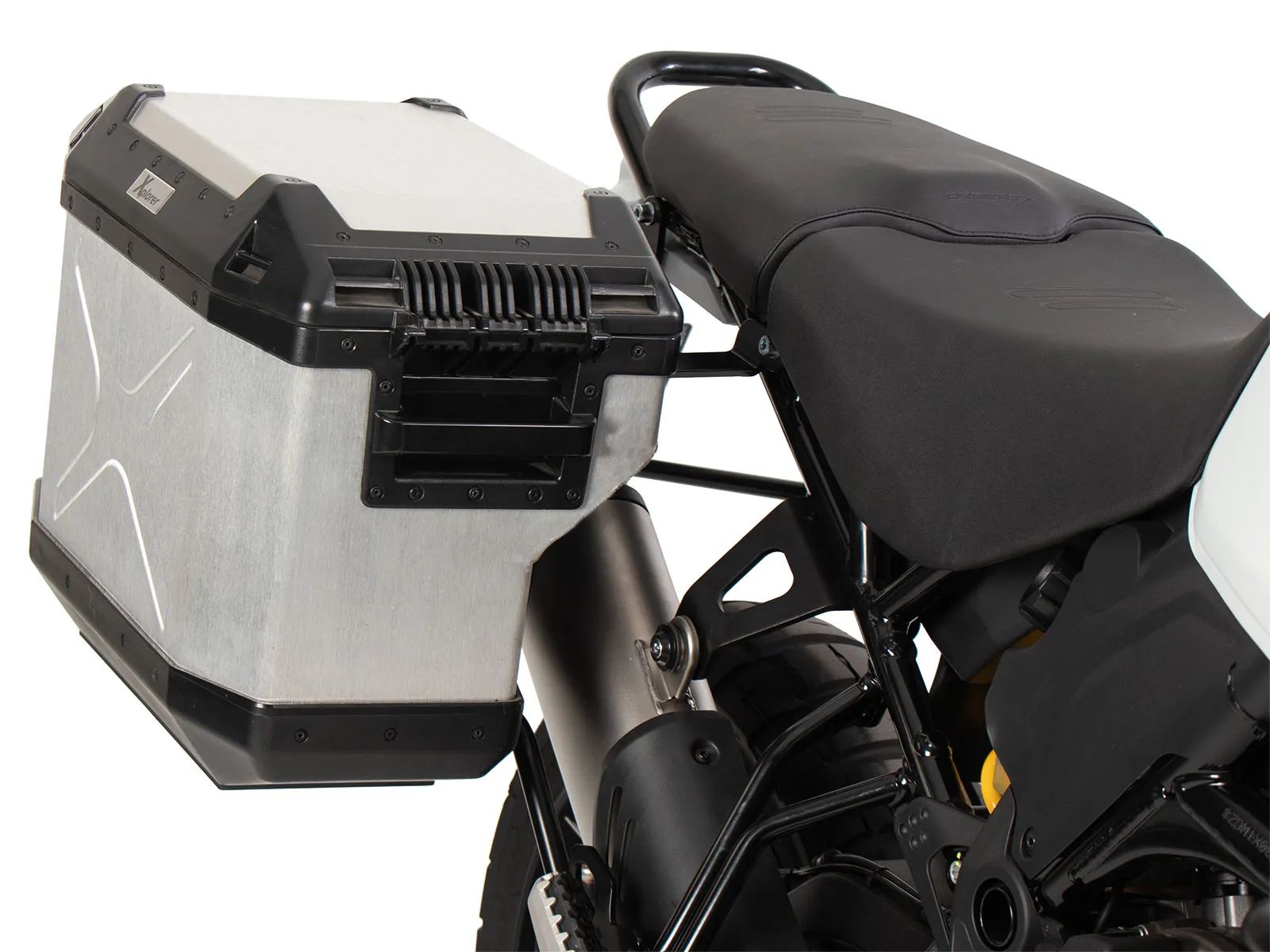 Case carrier set cutout black incl. Xplorer cutout silver Case set for Ducati DesertX Rally (2024-)