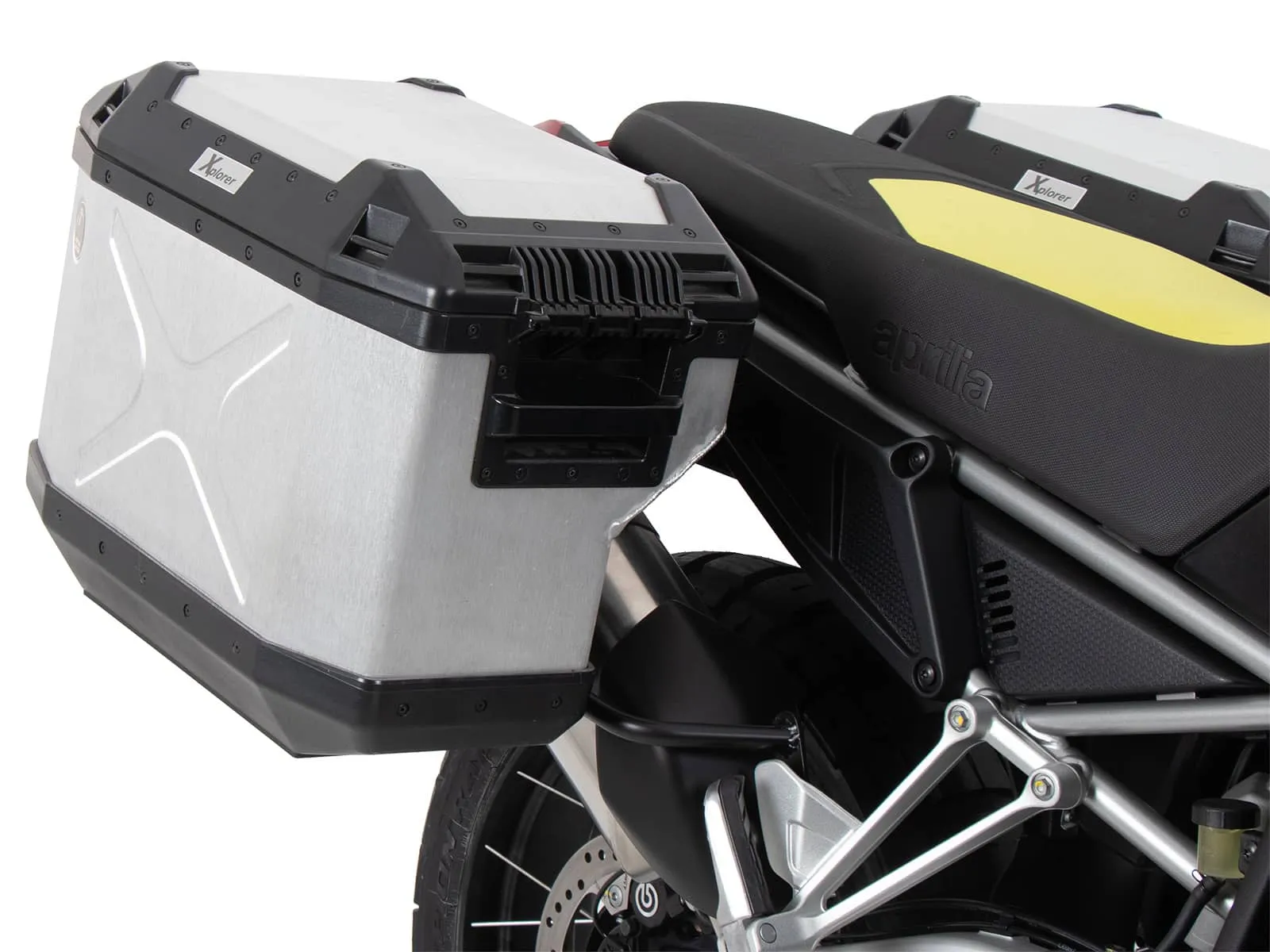 Case carrier set cutout black incl. Xplorer cutout silver Case set for Aprilia Tuareg 660 Rally (2025-)