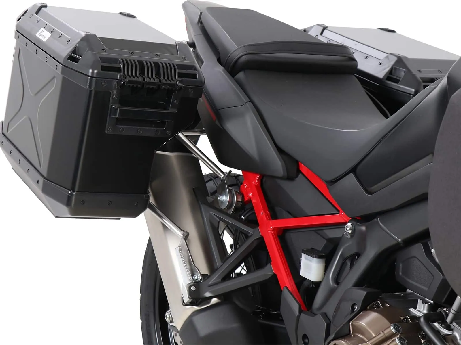Case carrier set cutout stainless steel incl. Xplorer cutout black Case set for Honda CRF 1100 L Africa Twin (2019-2021)