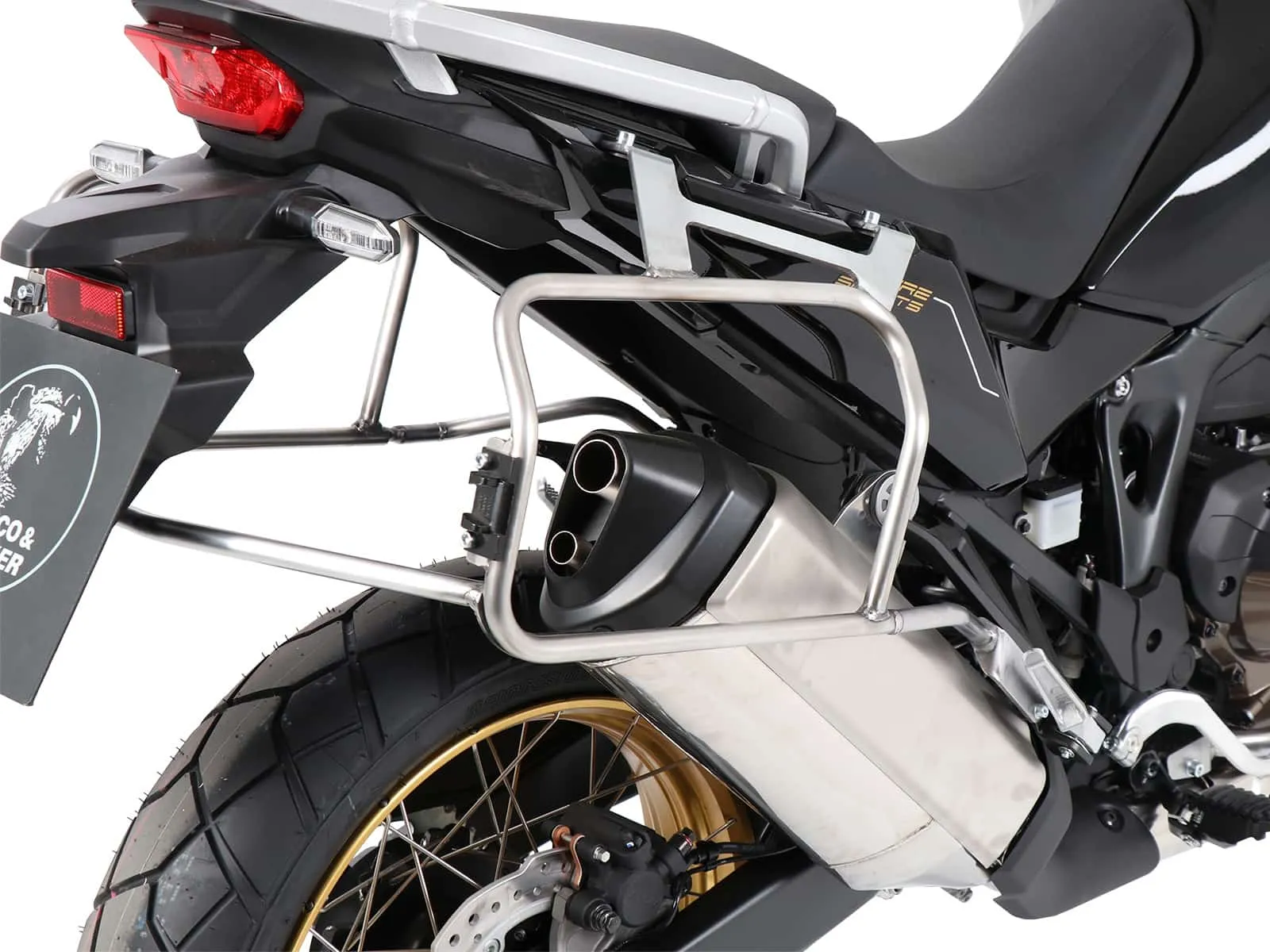 Case carrier set cutout stainless steel carrier incl. Xplorer cutout black Case set for Honda CRF 1100L Africa Twin (2024-)