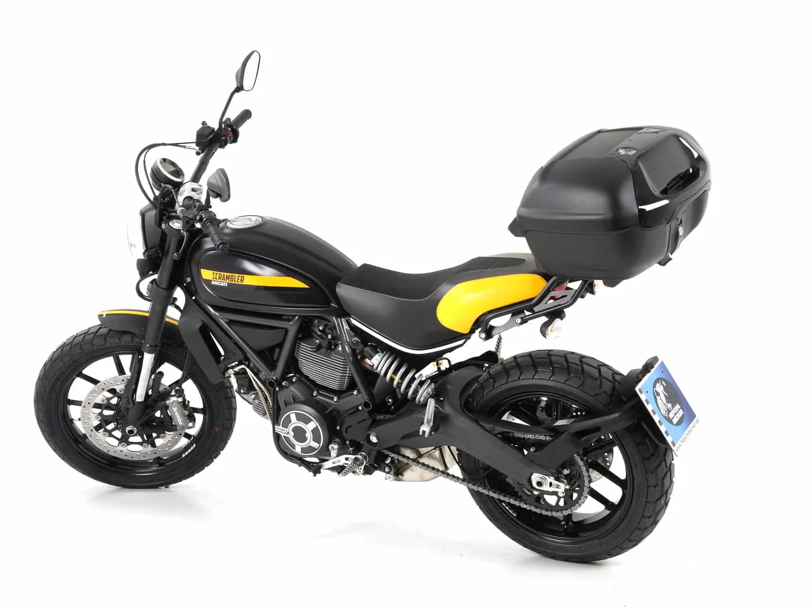 Alurack top case carrier black for Ducati Scrambler 400 Sixty2 (2016-2020)