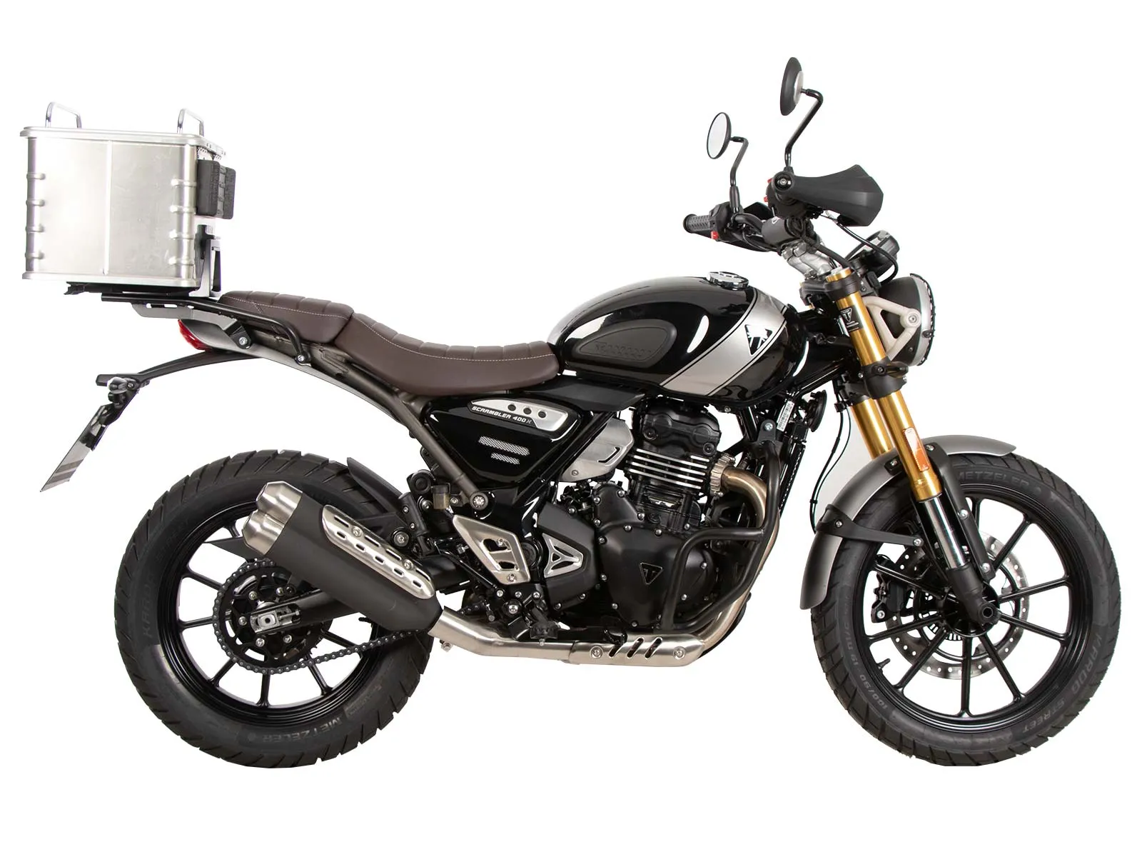 Alurack top case carrier black for Triumph Scrambler 400 X (2024-)