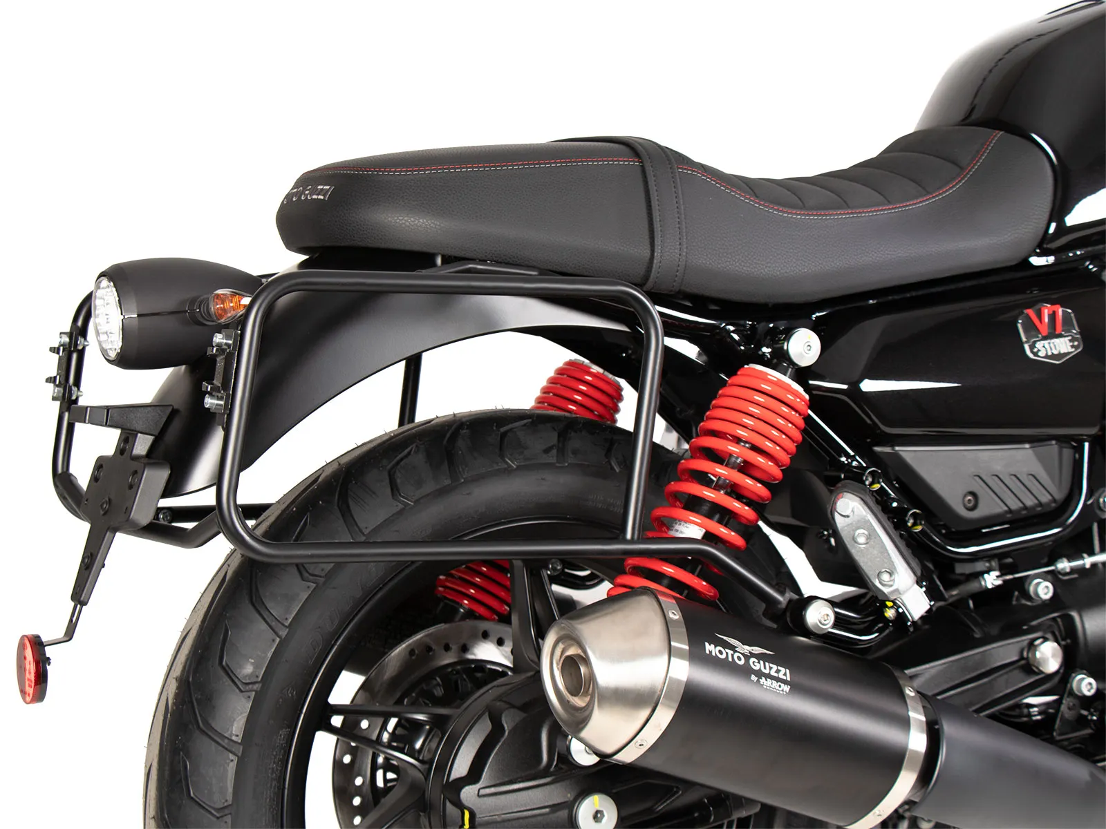 Side case carrier fixed black for Moto Guzzi V7 Stone Special Edition (850cc) (2022-2023)