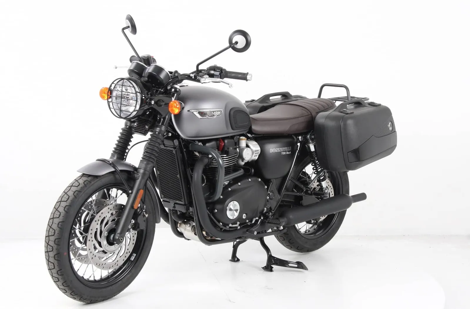 Side case carrier fixed black for Triumph Bonneville T 100/Black (2017-2025)