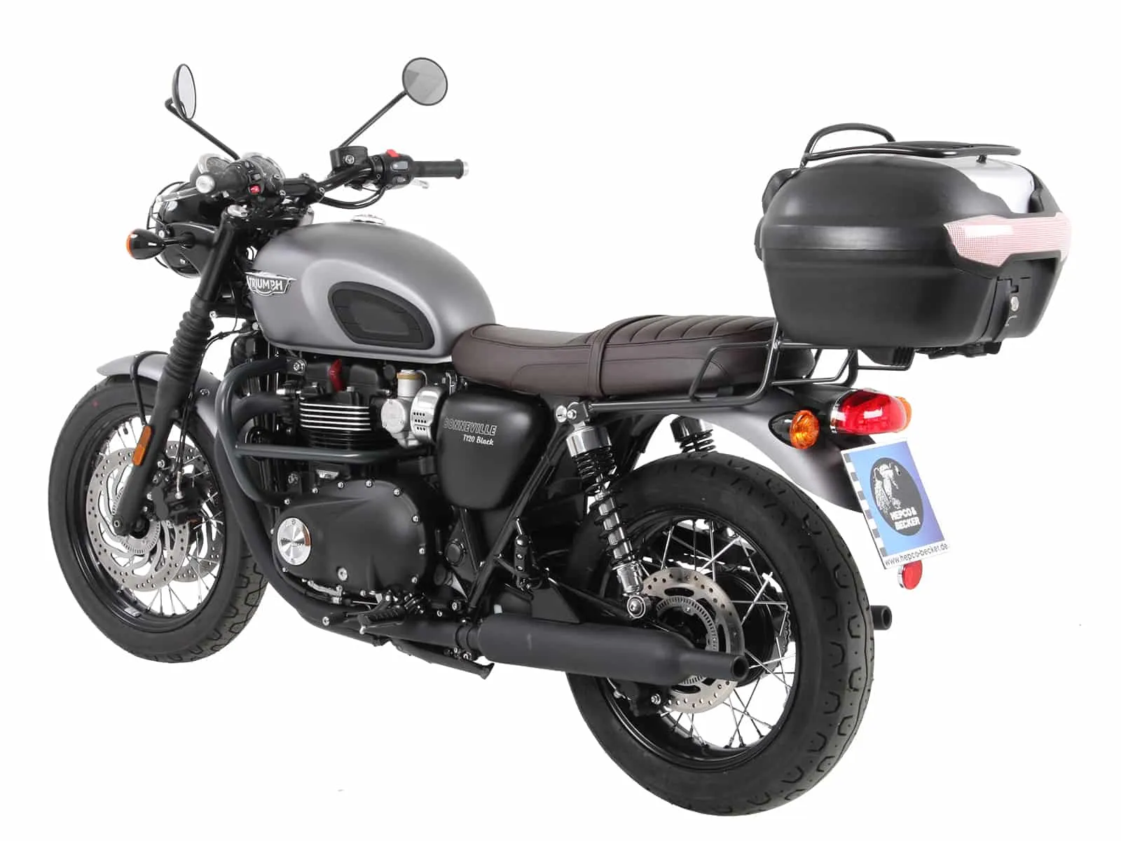 Tubular luggage rack Topcaseträger black for Triumph Bonneville T 100/Black (2017-2025)