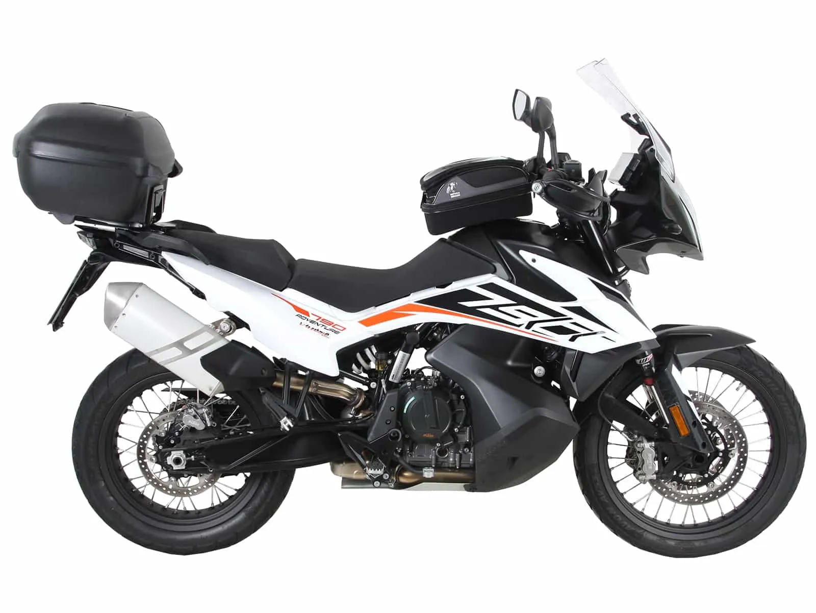 Alurack top case carrier black for combination with original luggage rack black for KTM 790 Adventure (2019-2021)